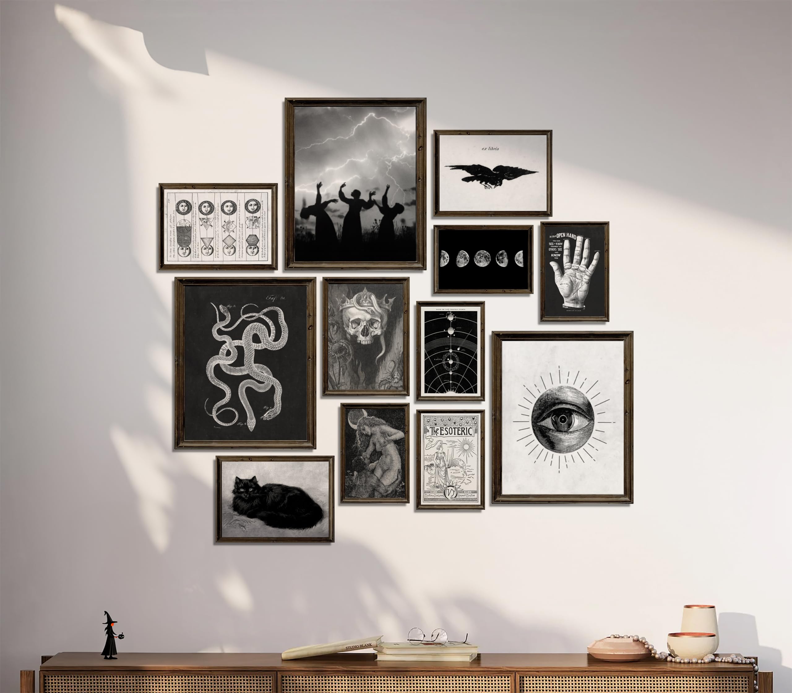 Waschbär Gothic Home Decor, Aesthetic  Decor, Goth Room Decor, Creepy Art Prints, Halloween Wall Posters, Scary Picture, Spooky Witch Decoration for Home Bedroom (UNFRAMED): Witchy