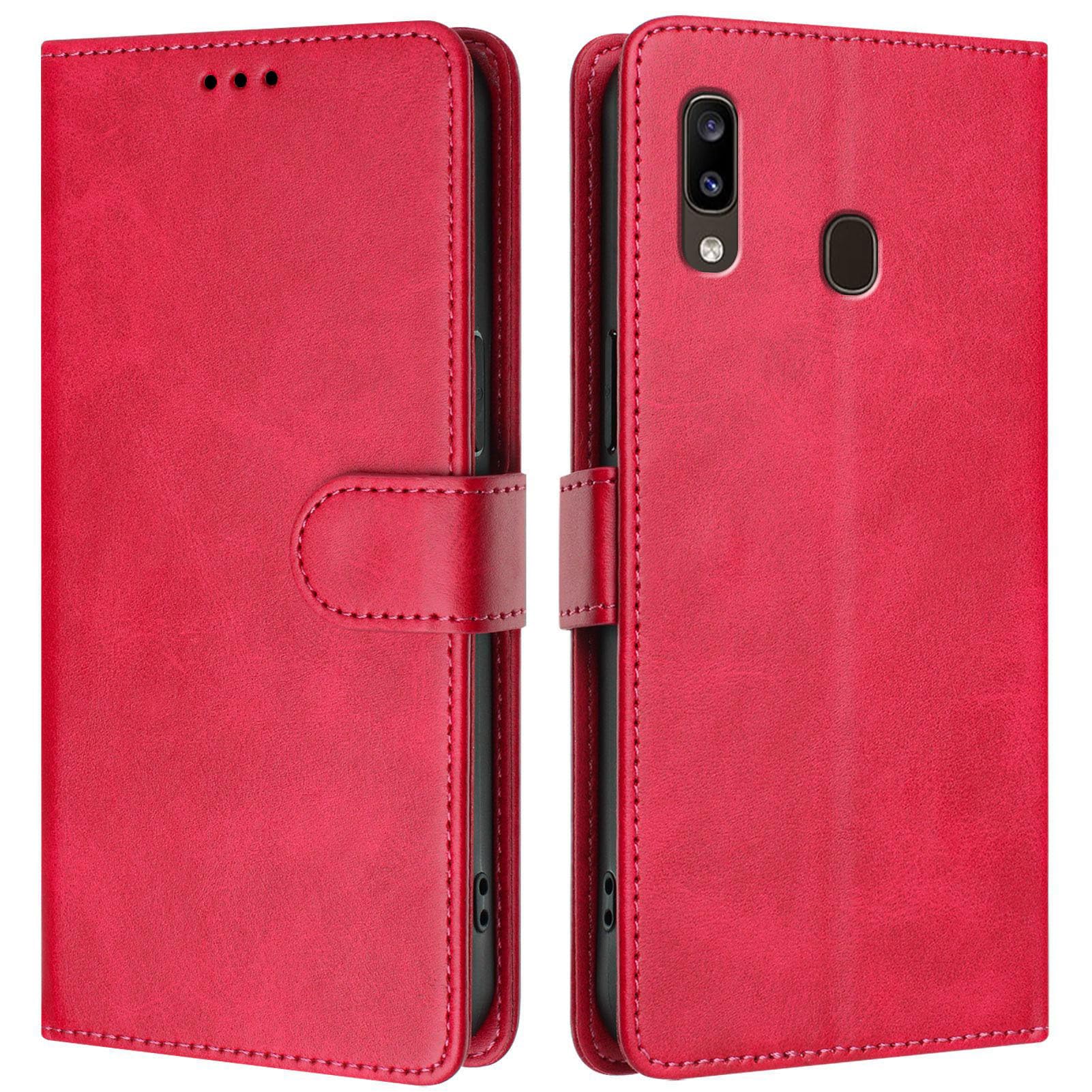 Compatible with Samsung Galaxy A20 Wallet Case with RFID Blocking Credit Card Holder Flip Book PU Leather Protective Cover Women Men Case for Samsung Galaxy A20 / A30, Rose YCS