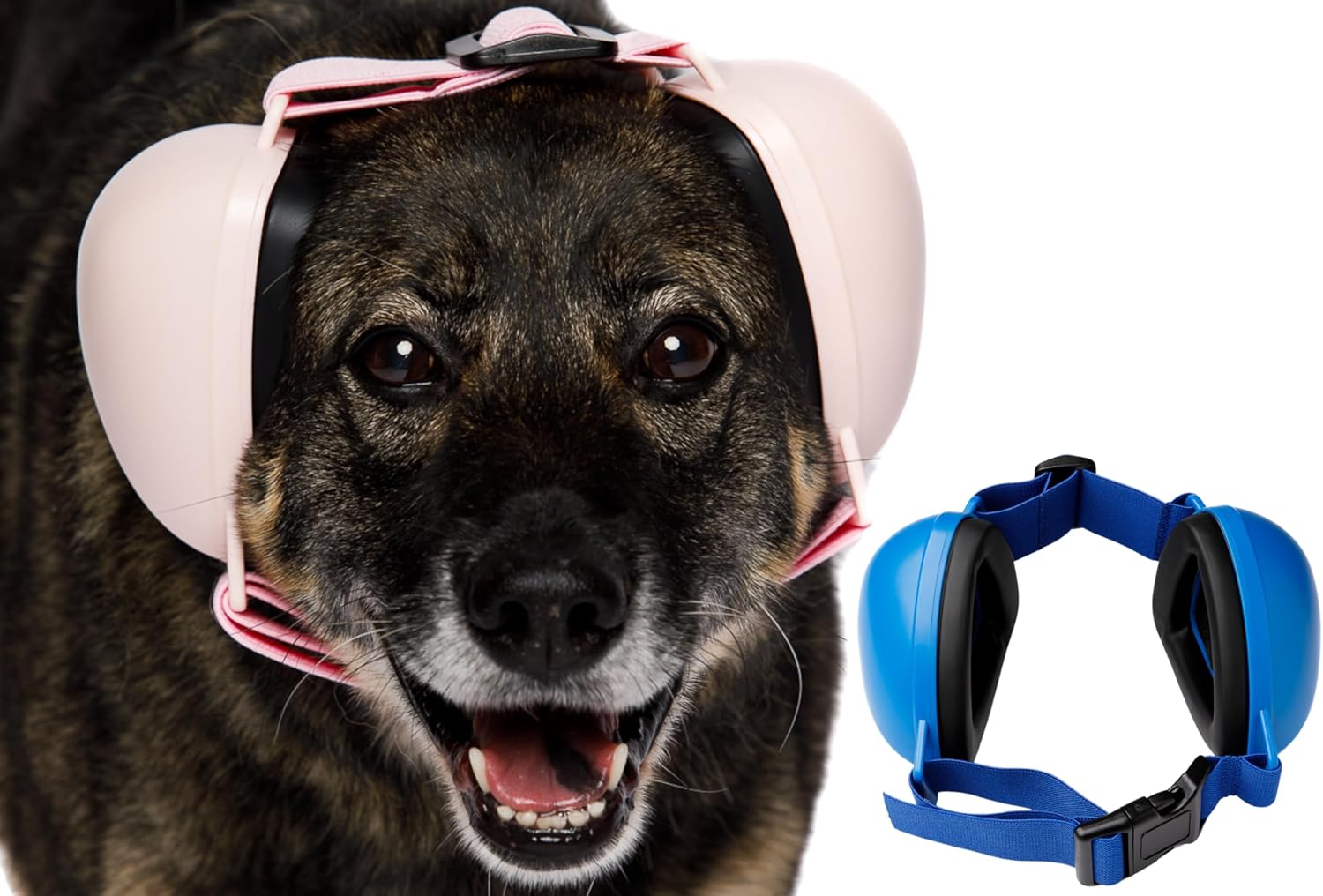 Dog Ear Muffs for Noise Protection 29db - Noise Cancelling Headphones for Hearing Protection - Dog Ear Covers for Reduce Noise - Dog Ear Plugs for Anxiety Relief - Ear Protection (Medium, Blue) Medium Blue