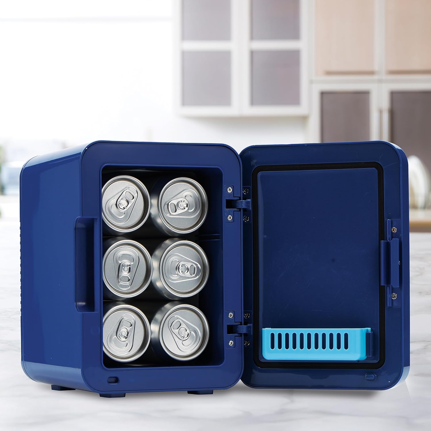 Disney Stitch 4L Mini Fridge, 6-Can Portable Cooler, AC/DC Powered, Thermoelectric, For Drinks, Snacks, or Skincare