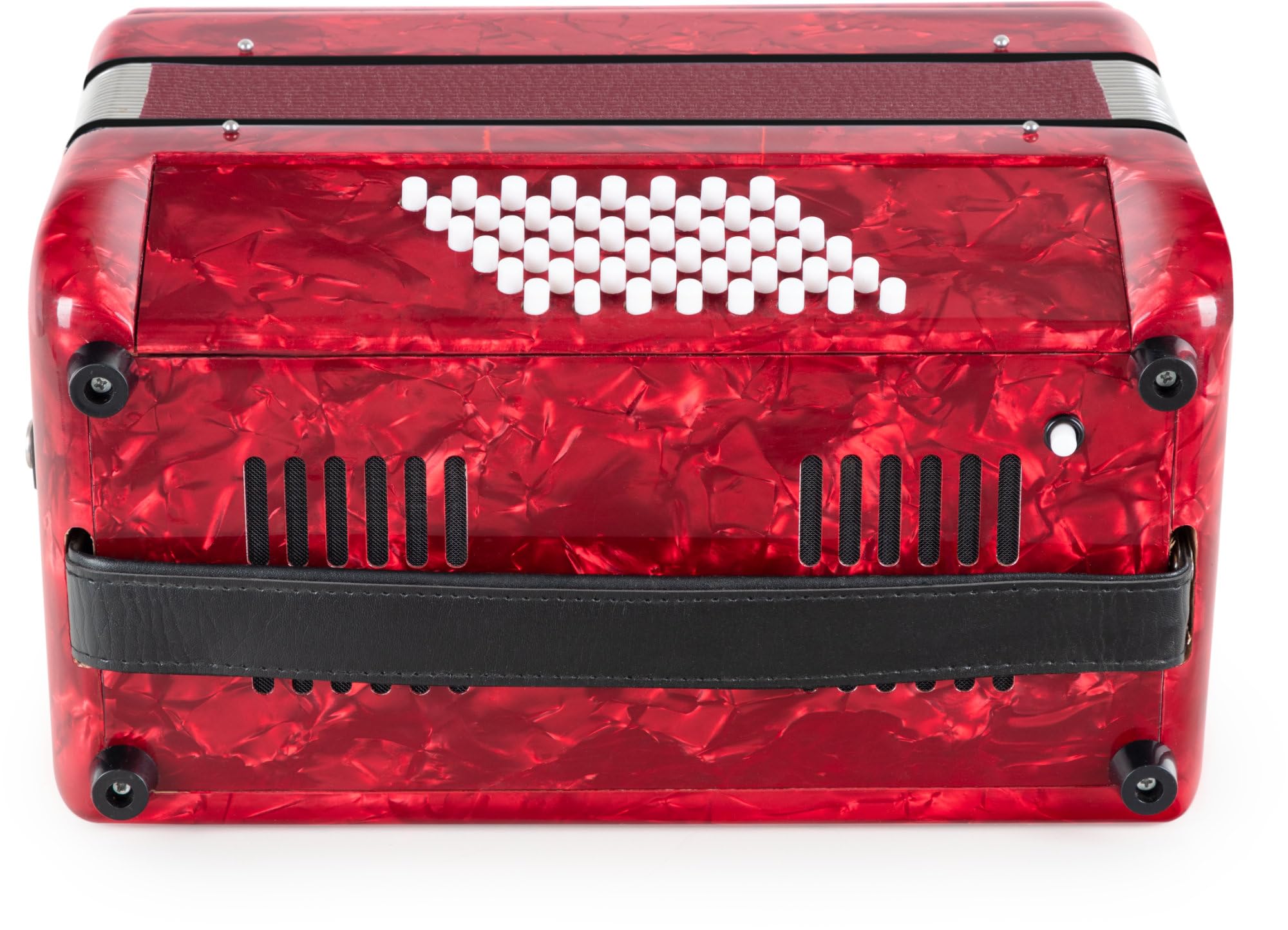 Classic Cantabile 48 Bass Fisarmonica "Secondo V" Set (Fisarmonica 48 bassi con borsa & tracolle incl. leggio & scuola di fisarmonica) Rosso