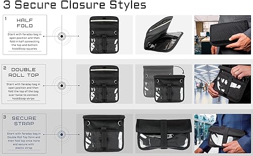 Miniatura 6 de Xtreme Sight Line  Xecutive Faraday - Bolsa para teléfonos y otros dispositivos electrónicos pequeños (11 x 9 pulgadas)  Seguridad de datos para