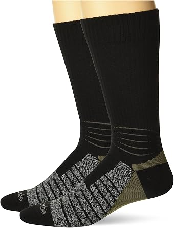 Columbia Mens 2 Pack Lightweight Active Crew Socks