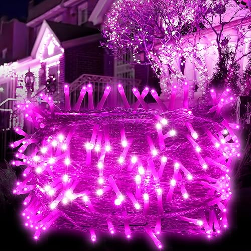 Guirnalda de luces LED enchufables, 8 modos, impermeables, luces decorativas de alambre transparente, cadena de luces para dormitorio, centro de