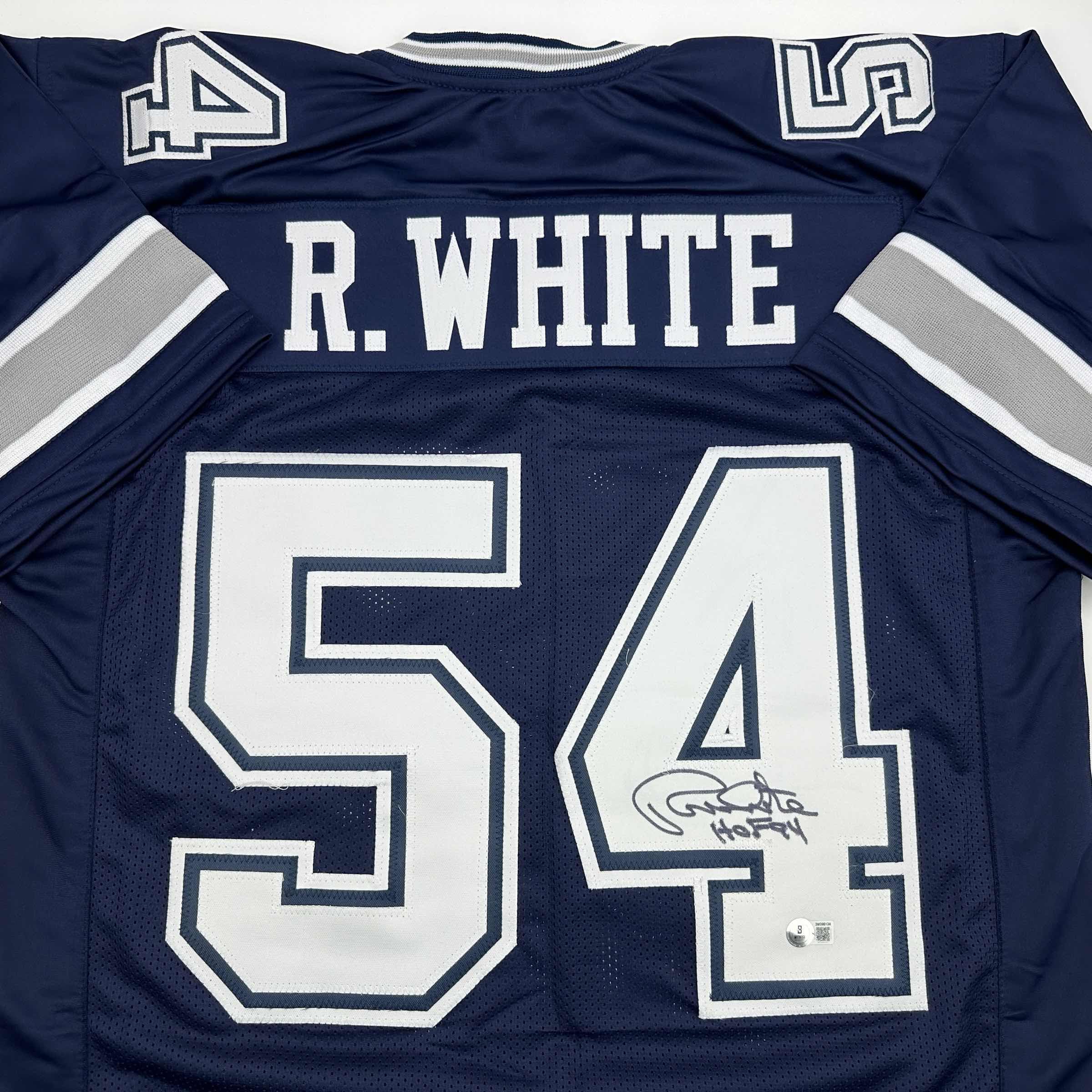 Autographed/Signed Randy White HOF 94 Dallas Blue Football Jersey