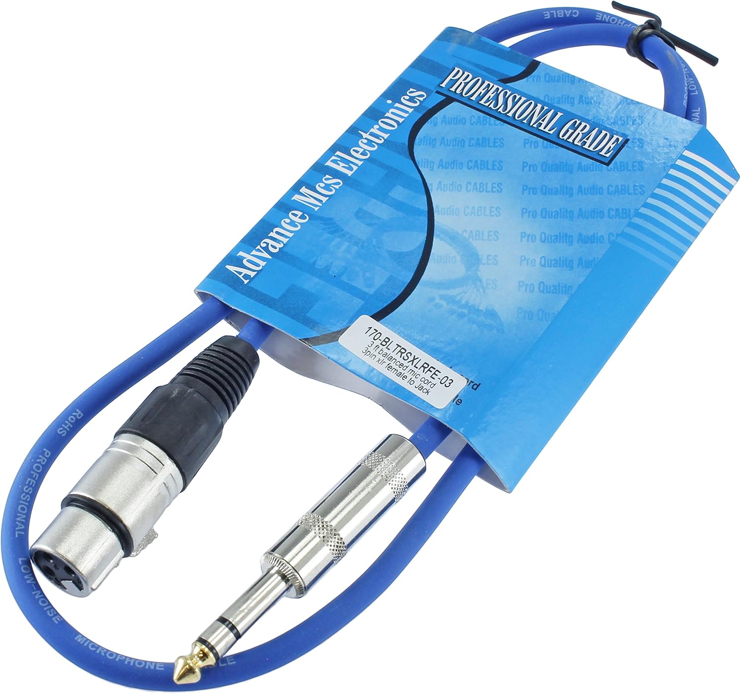 1/4" TRS to 3 Pin XLR Female Pro Audio Patch Cable Balanced and Shielded (6 Foot Feet ft Long, Yellow) image 5