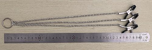 Miniatura 5 de -EH1521 Pinzas de pezón para mujereshombres, abrazaderas ajustables de presión para el pecho de acero inoxidable sin perforación, anillos