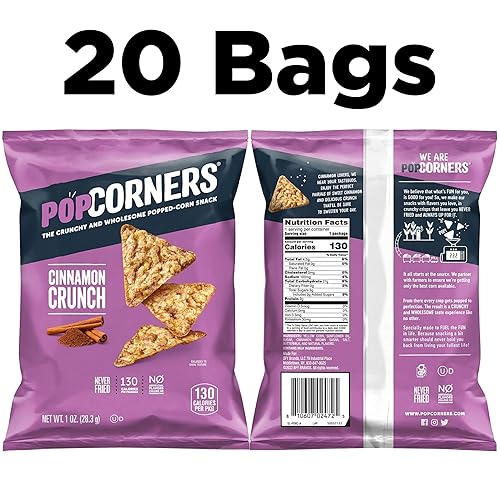 Vista 27 de PopCorners Snacks sin gluten, paquete variado de 3 sabores, bolsas de 1 onza (paquete de 20)