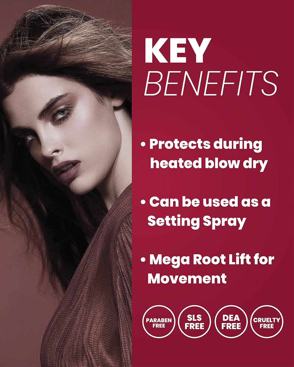 Full Blown Volumizing Spray, Bounce, Movement & Hair Volume, Blow-Dry Styling Hair Spray with Root Lift & Heat Protection, Keratin, Yerba Mate & Rosemary, 3.4 fl oz