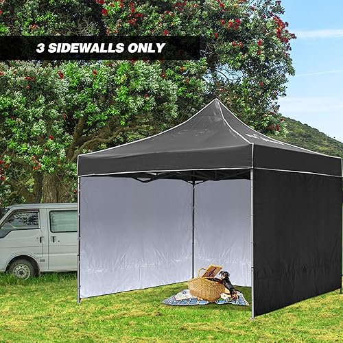 Miniatura 7 de REDCAMP Toldo instantáneo de 10 x 6.2 pies para toldo desplegable de 10 x 10 pies, paquete de 3 paredes solares, color azul