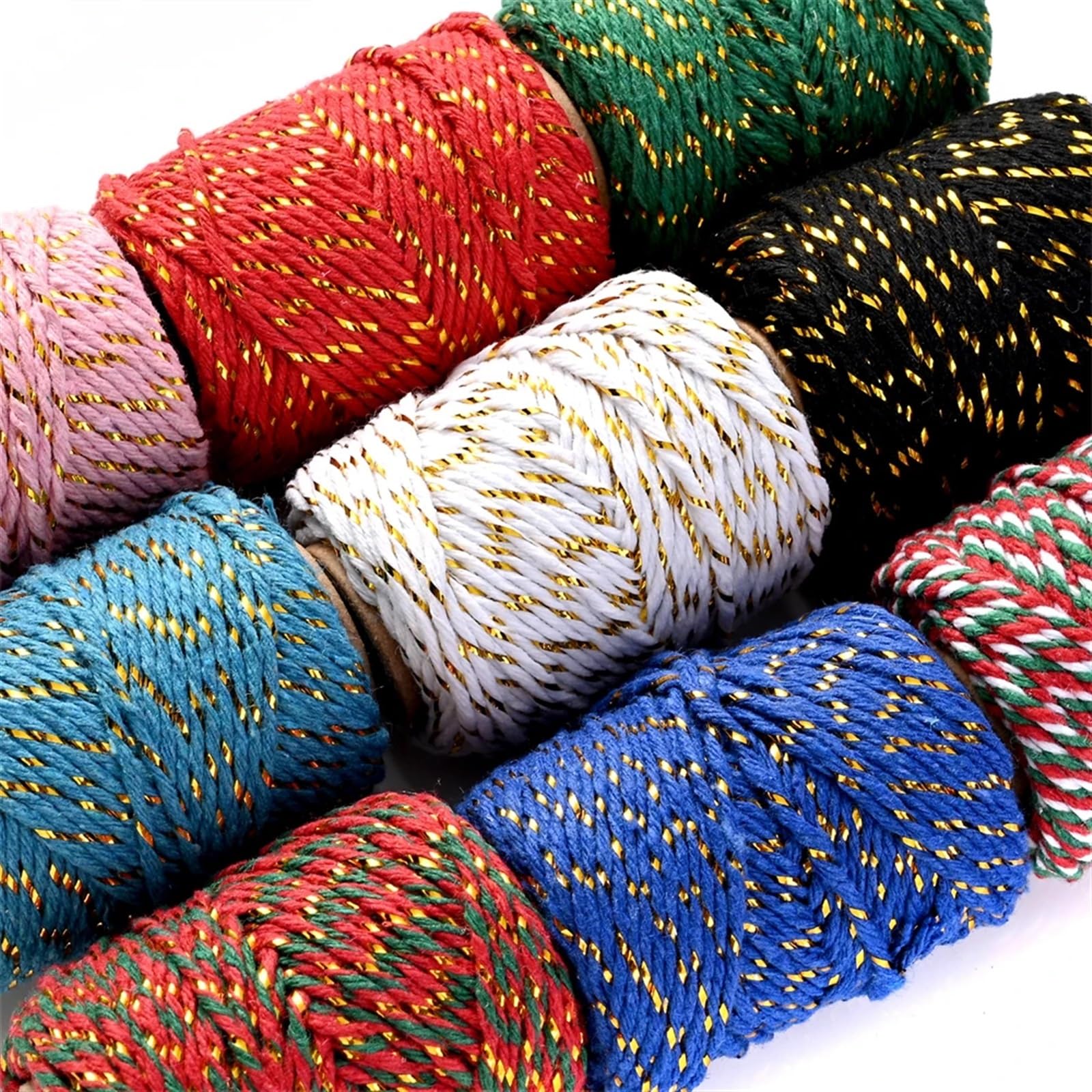 Hilo de hilo de algodón 2 mm x 20 m multicolor DIY