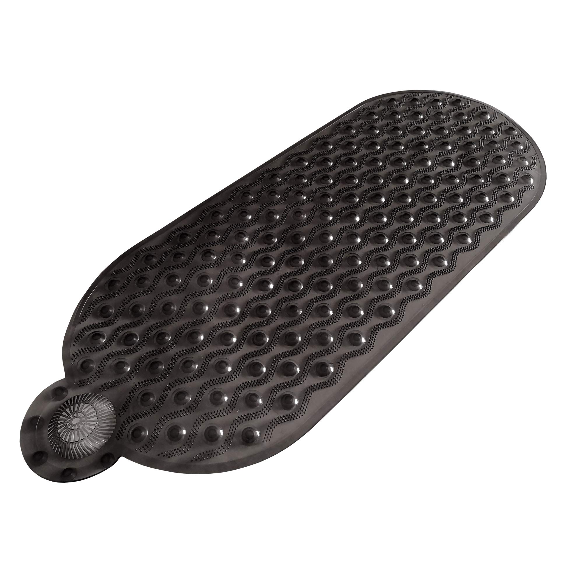 Tapis Popular Bath Tourbillon gris anti-glisse 37,3 x 92,7 cm baignoire