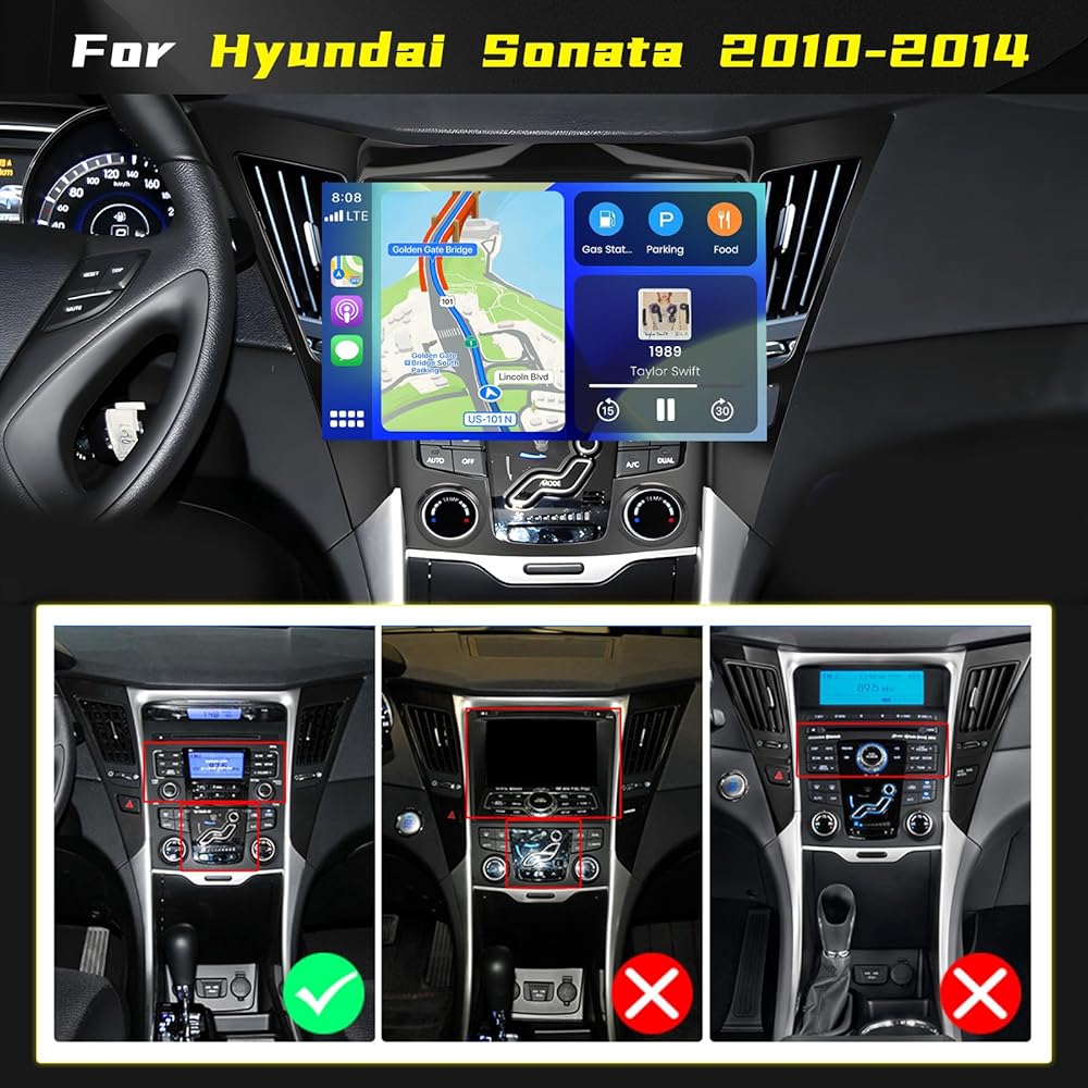 2+64G Android 15 Car Stereo for Hyundai Sonata 2010-2015 2