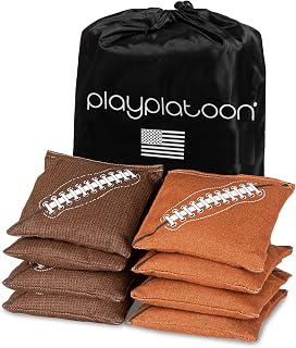 Play Platoon Cornhole Bags Set of 8 Regulation Size & Weight Duck Cloth