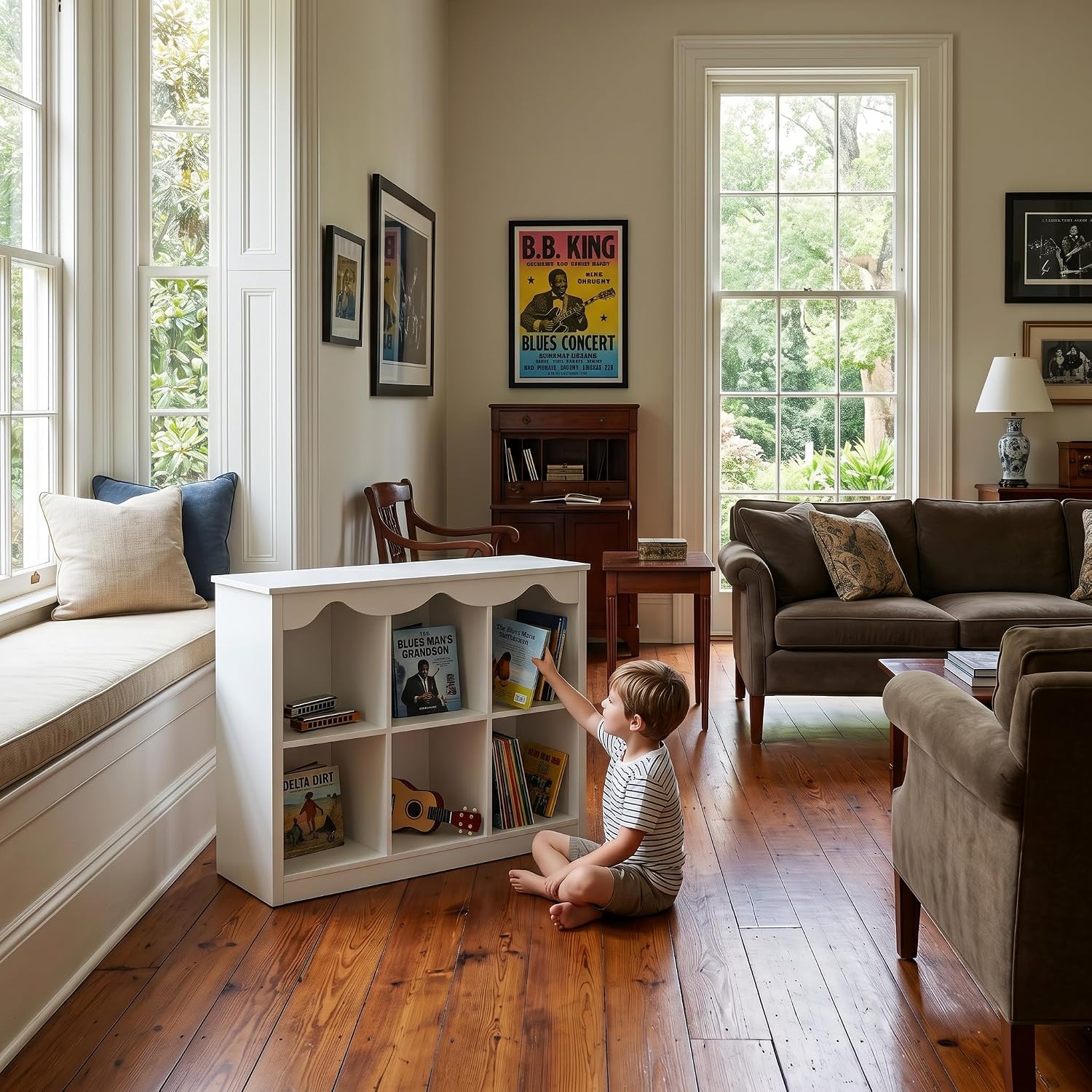 Wood Cube Storage Organizer Toy Storage,Milkywhite