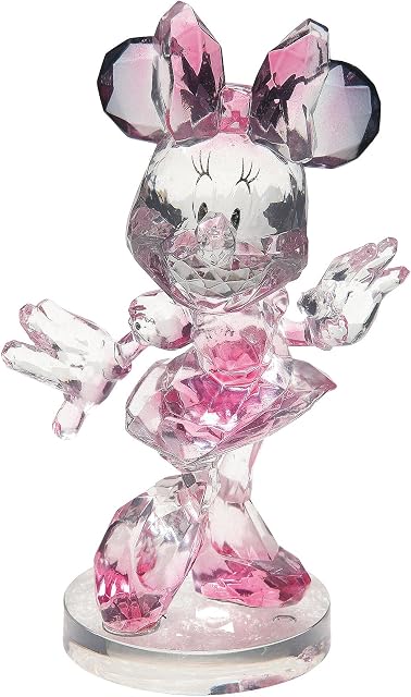 Enesco Disney Facets Figurka pozująca Myszka Minnie, 10 cm, różowa