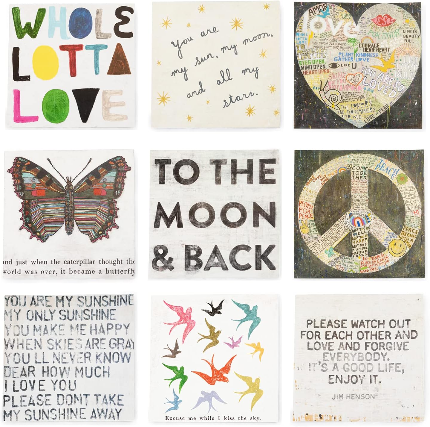 Amazon.com: Sugarboo & Co. To The Moon And Back Art Poster, Boho Wall ...