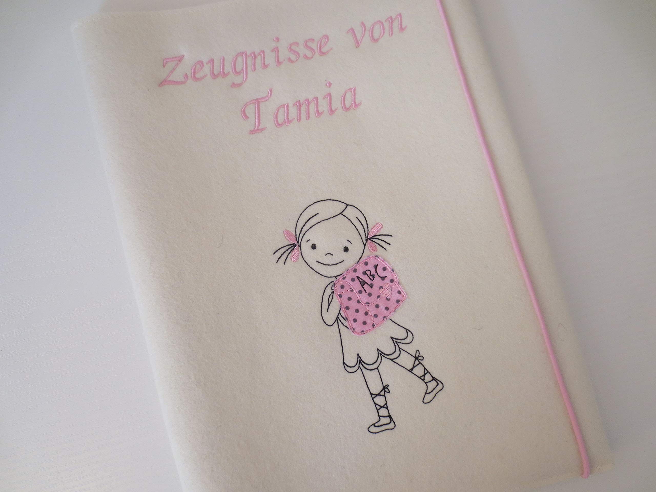 Zeugnismappe Wollfilz Mappe Zeugnisse DIN A4 Grundschule Schule