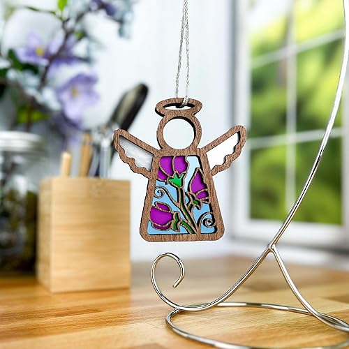 Miniatura 6 de Sweet Pea Angel Collectible - Handcrafted April Birth Flower Memorial Ornament - Unique Gift for April Birthdays, Weddings, and Special Occasions -