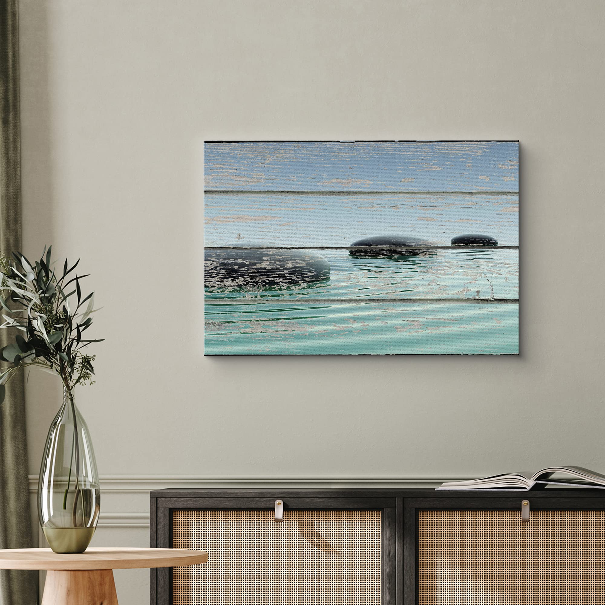 クンストラーゼン モンドリアン Soak Up Art When You Can wall26 Canvas Print Wall Art Zen Stone Stack on Water with