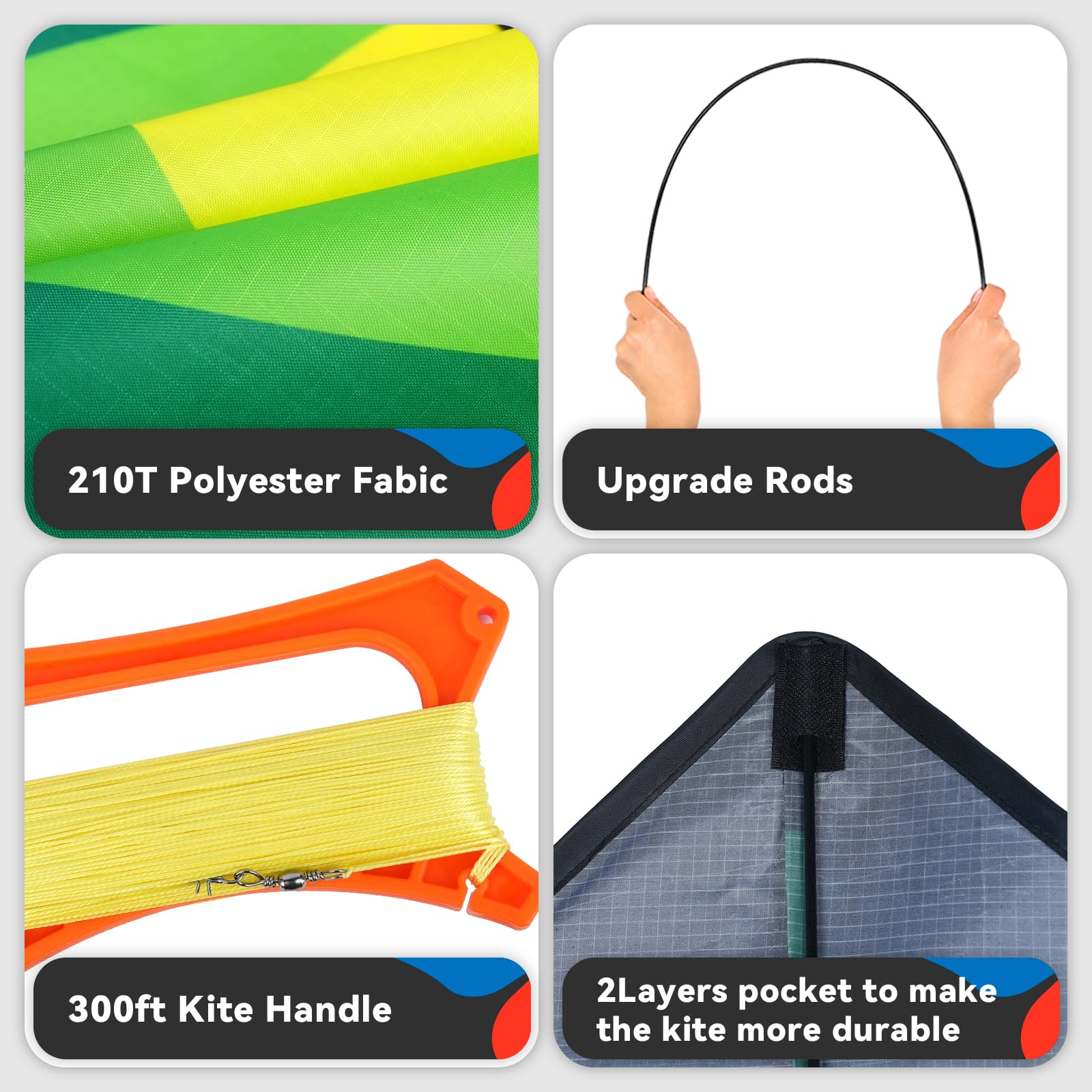 Juego De 3 Cometas Delta Para Niños Y Adultos – Fáciles De Volar En Parque O Playa, Diseño Aerodinámico, Materiales Duraderos Y Montaje Rápido Con Vídeo