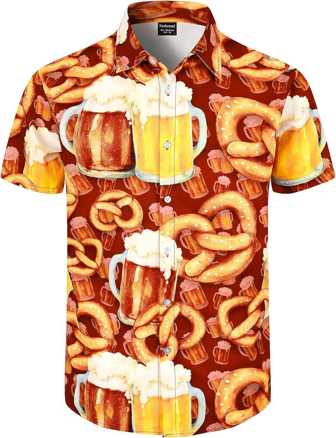 Men's Bavarian Oktoberfest Novelty Button Down Shirt, M-4XL