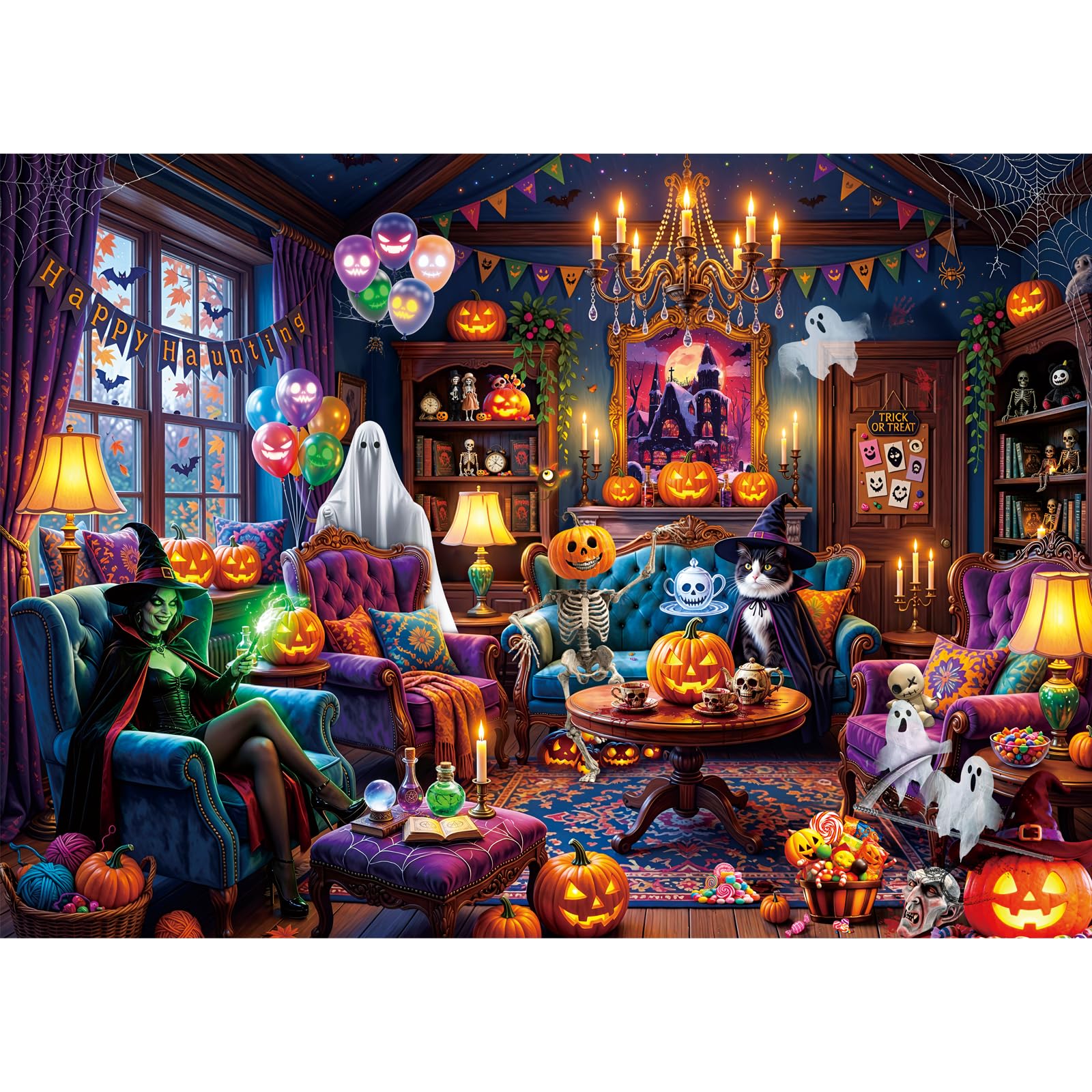 HUADADA Jigsaw Puzzles for Adults 1000-Halloween Party — image 1