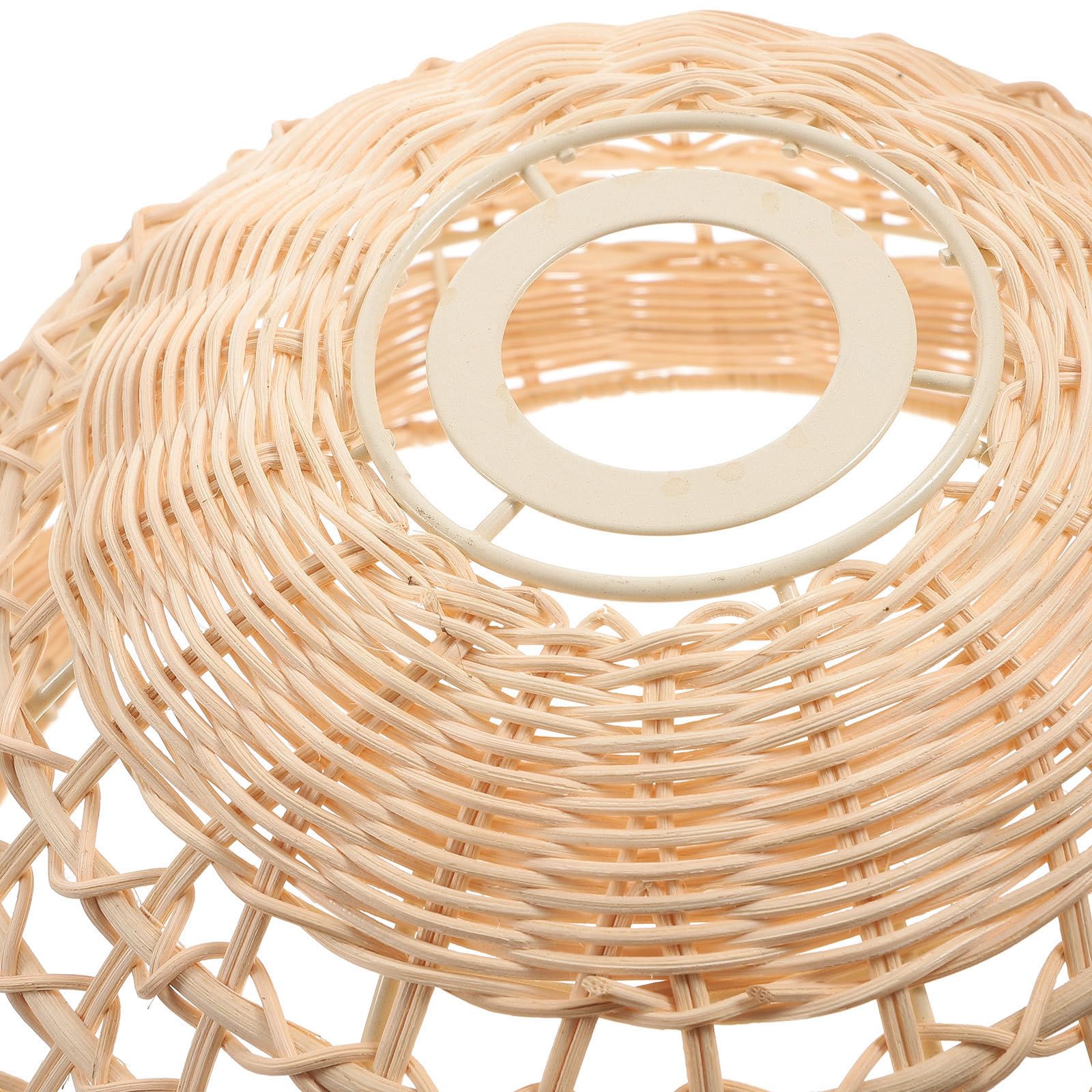 Paralume per Lampada in Rattan Moderno Intrecciato, Morbido Diffusore di Luce e Protezione Lampade, per Decorazioni Natalizie e Arredamento Casa