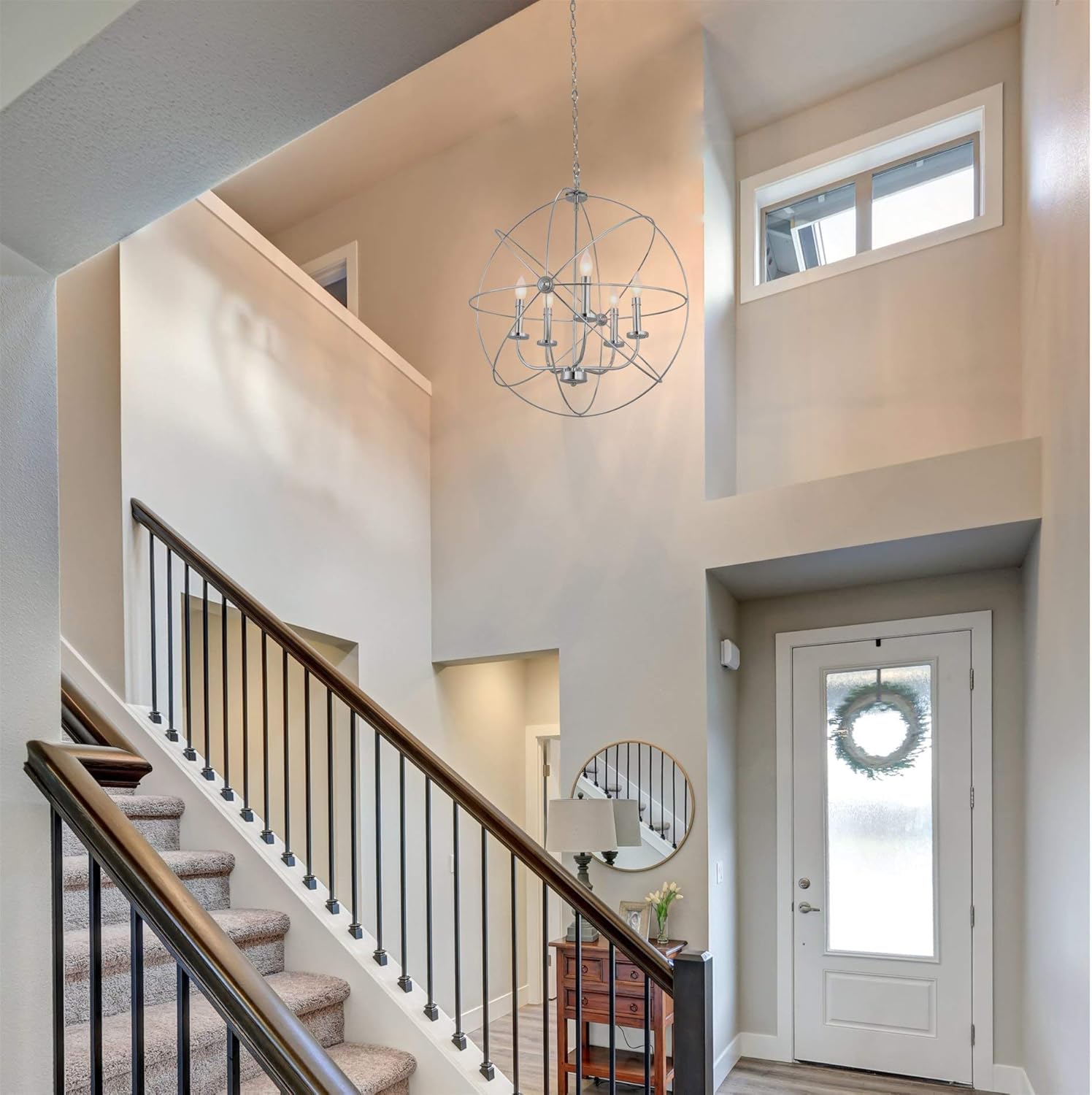 Super Sale 🛒 Kira Home Orbits II Large 24 5-Light Modern Sphere/Orb Chandelier, Chrome Finish Up To 40% OFF Kira Home Orbits II Large 24 5-Light Modern Sphere/Orb Chandelier, Chrome Finish