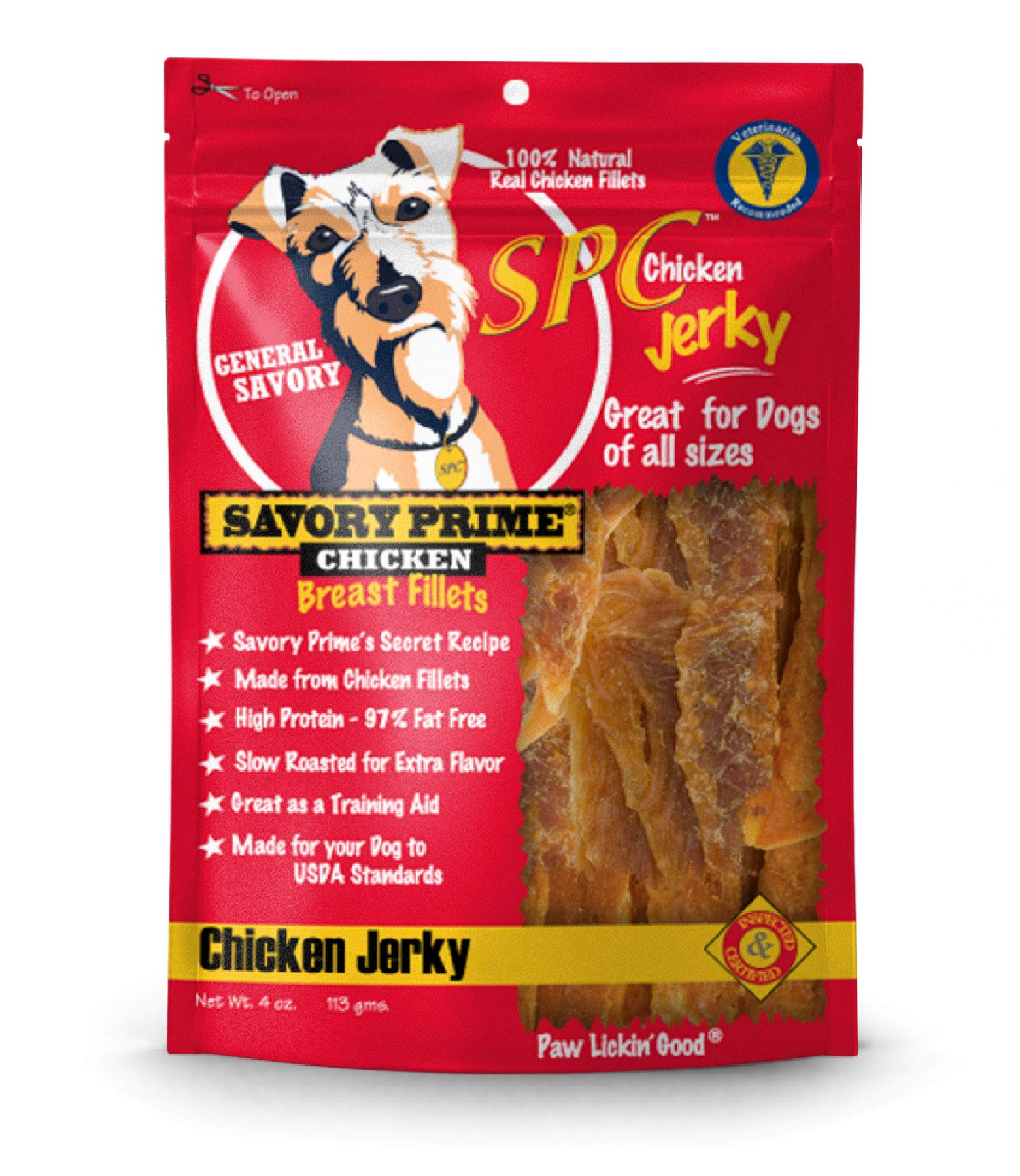 Savory Prime Chicken Jerky Treat, 4-Ounce