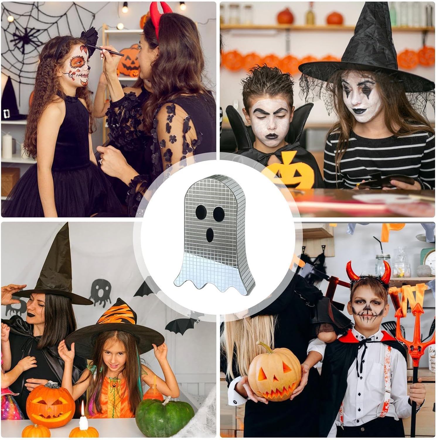 Halloween Disco Ball Ghost - Ghost Disco Table Decoration,Spooky Holiday Decoration for Shelf Bedroom Living Room Bookshelf Desktop Tabletop Desk Party