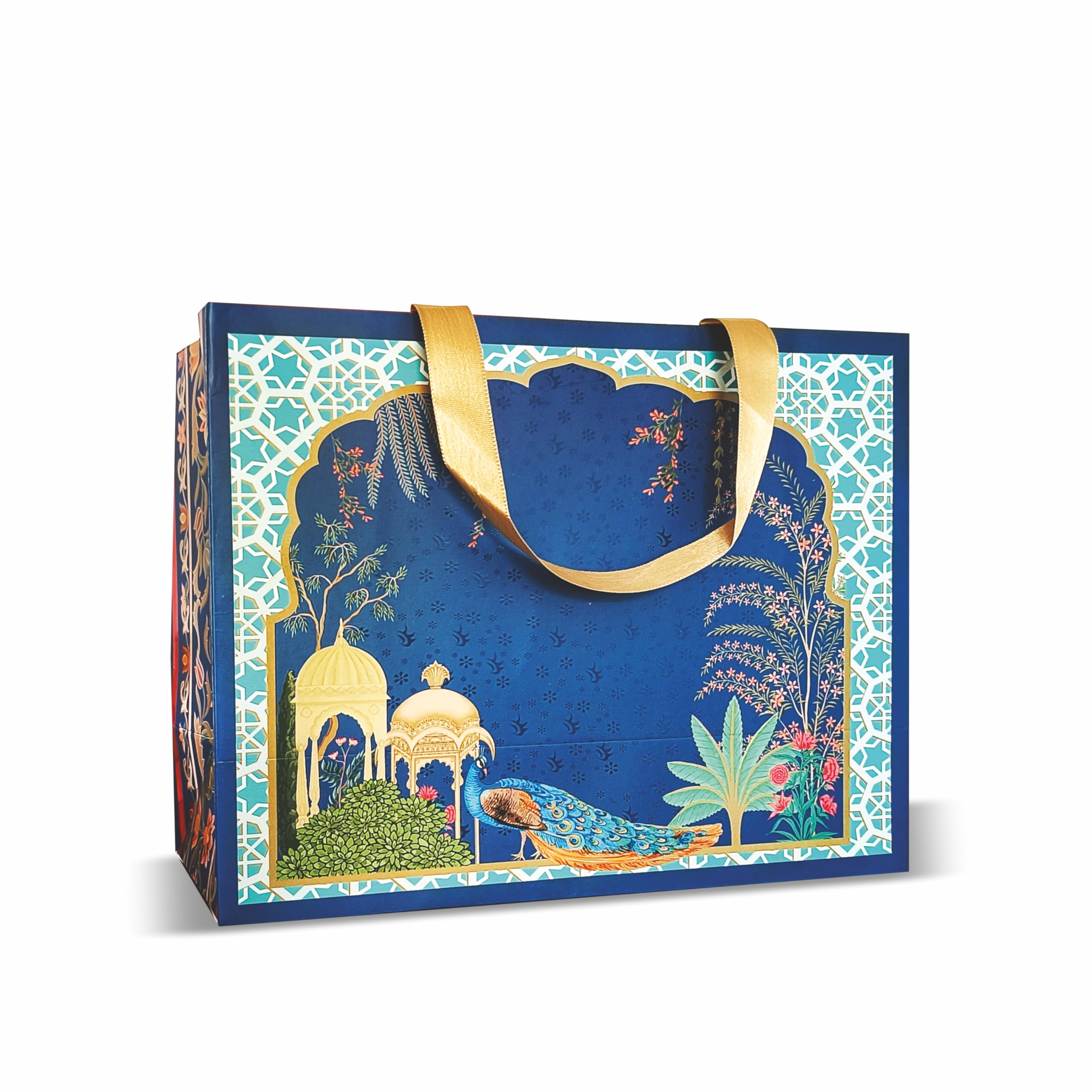VESTTA -ELEGANCE REDEFINED Paper Gift Bags, Large, 13 (L) X 5.5 (B) X10 (H) Inches, Arabic Vintage Print, Gloss Finish, Gold Stamping, Pack Of 10, For All Occasions, With Gift Tags-Premium Collection (B0DCZXJHVJ) Amazon Price History, Amazon Price Tracker