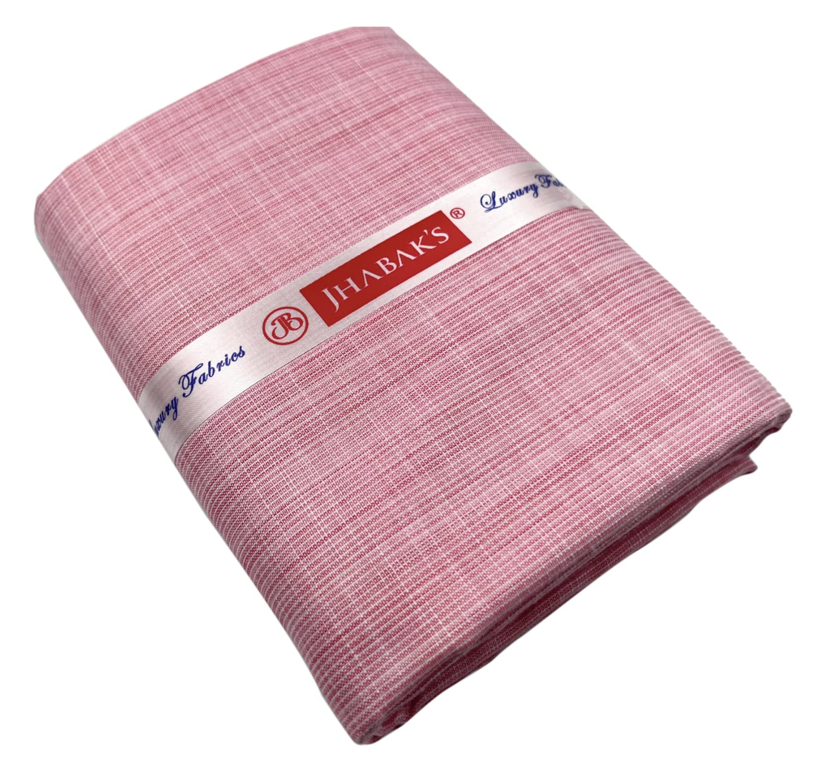 JHABAK'S Untitched Shirt and Trouser Fabric- Cotton Blend Material- 2.25m Shirt Cloth- 1.20m Pant Piece (Baby Pink) 1