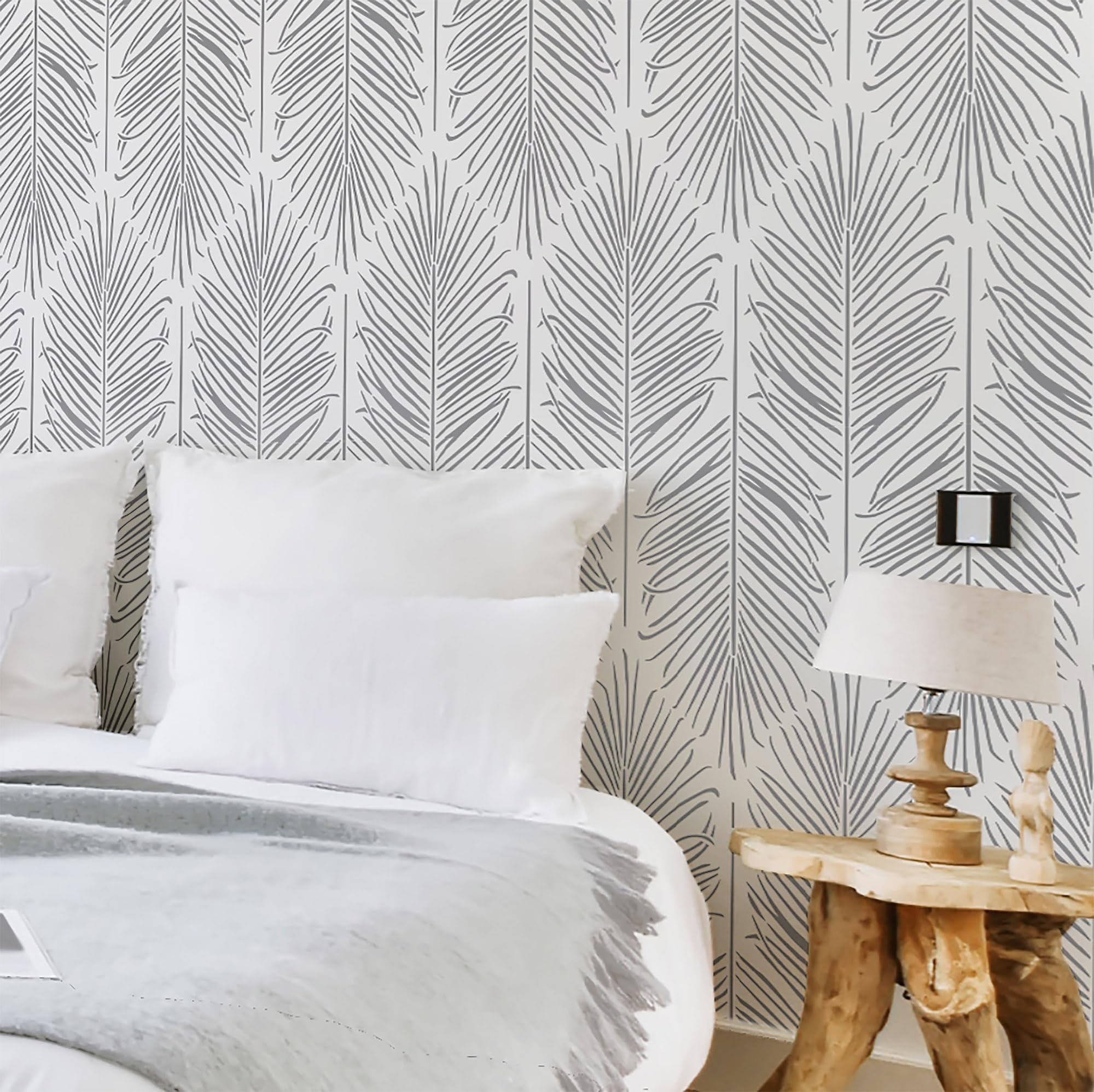 STENCILIT® Palm Leaves Wand Schablonen - 2er-Pack 79x33 cm, Moderne Schablone zum Malen großer Palmenmuster, Riesige Blätter