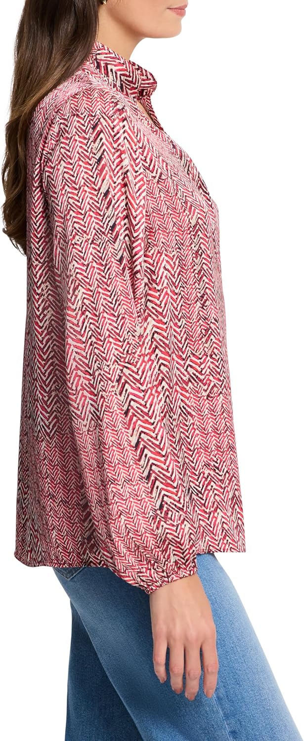 NIC+ZOE Womens Herringbone Stamp Top - Image 2