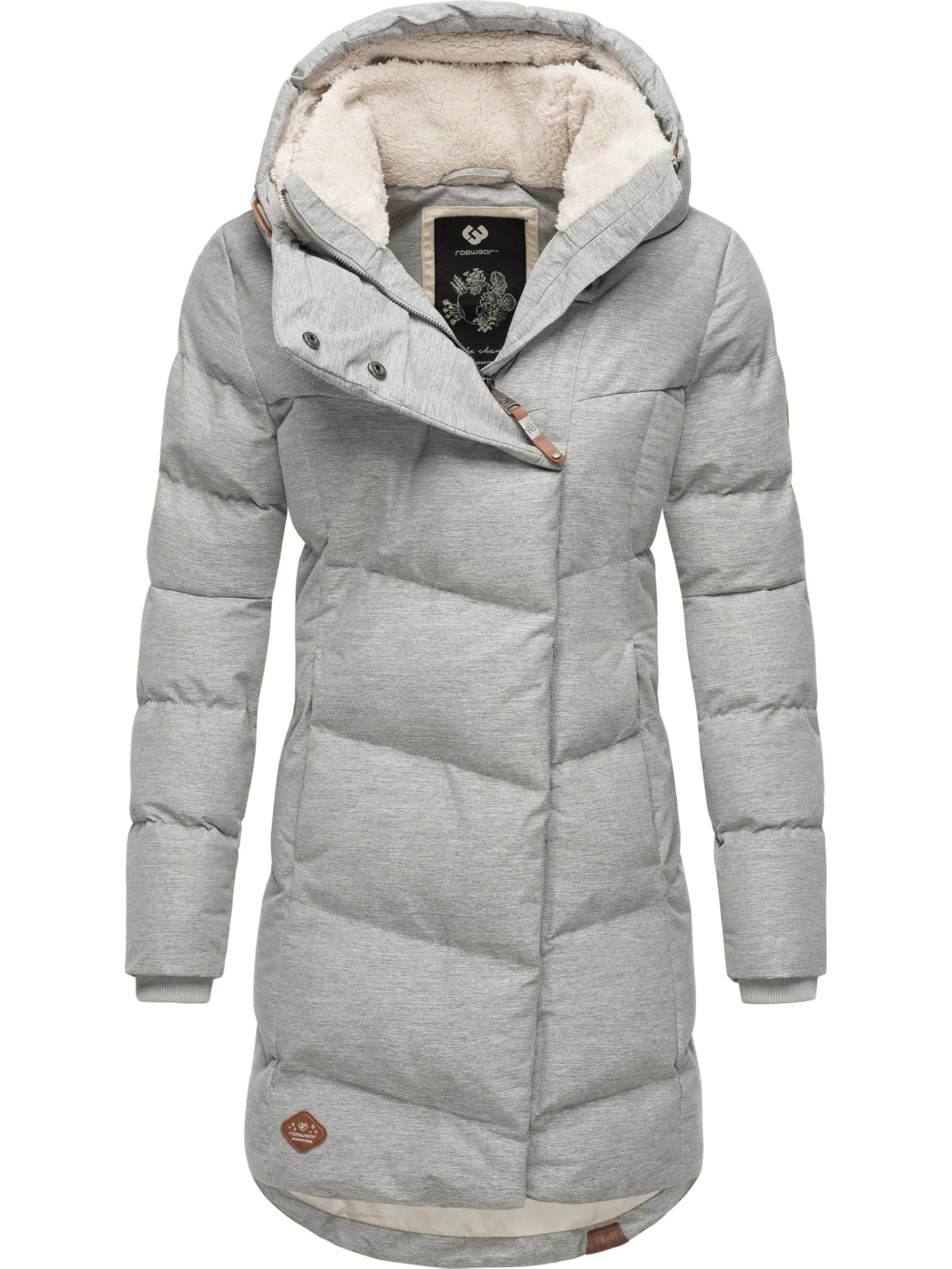 Ragwear Women's Zinc24 Pavla Intl Waterproof Winter Coat, Warm Quilted Coat, Long, With Hood, Xs-6Xl, Xs