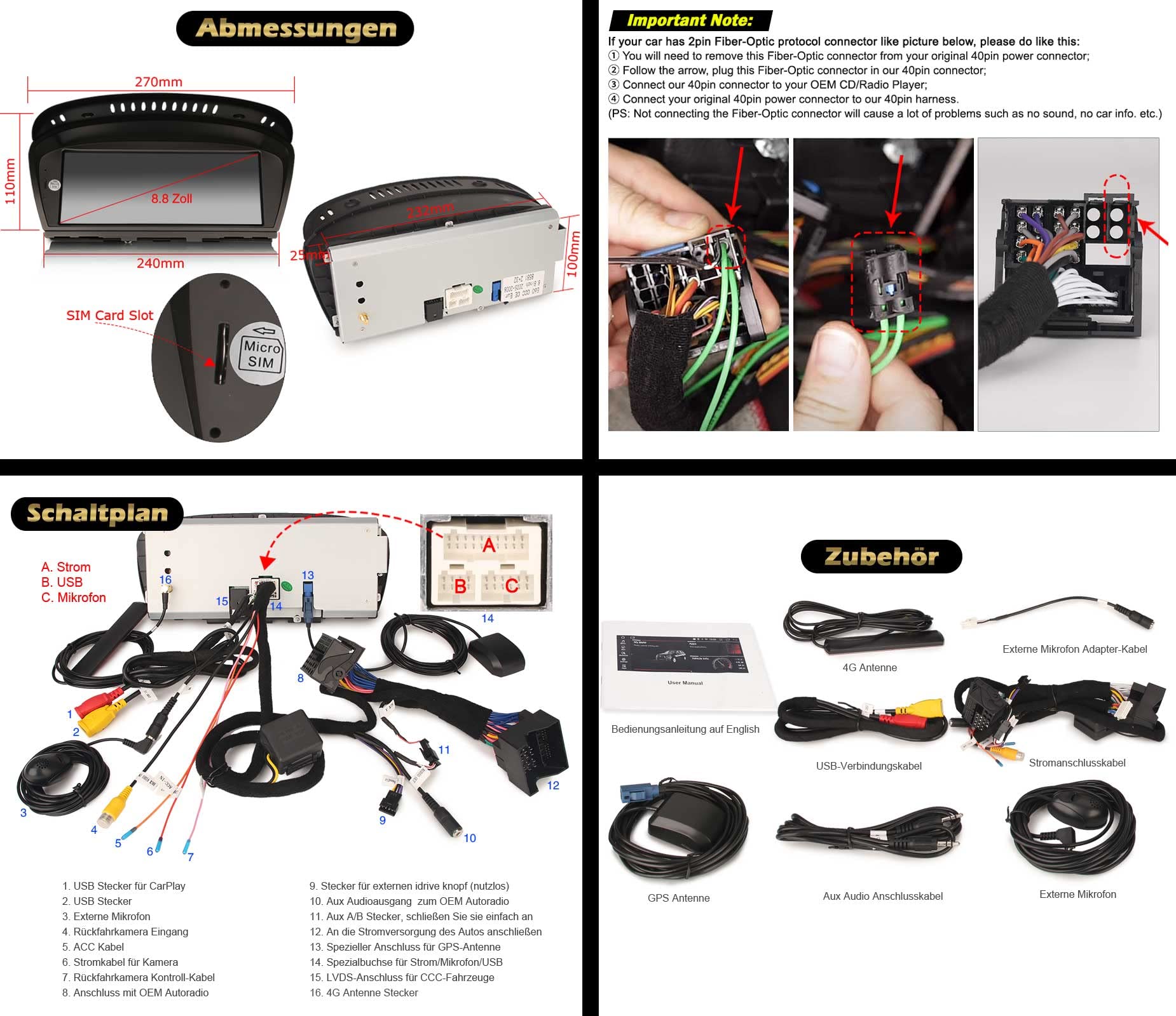 Erisin 8-núcleos 8.8 Pulgadas Android 14 Radio de Coche Estéreo Navegación GPS de Automóvil para BMW Serie 3 E90 E91 E92 E93 Serie 5 E60 E61 Serie 6 E63 E64 CCC IPS CarPlay Bluetooth WiFi RDS 4GB+64GB