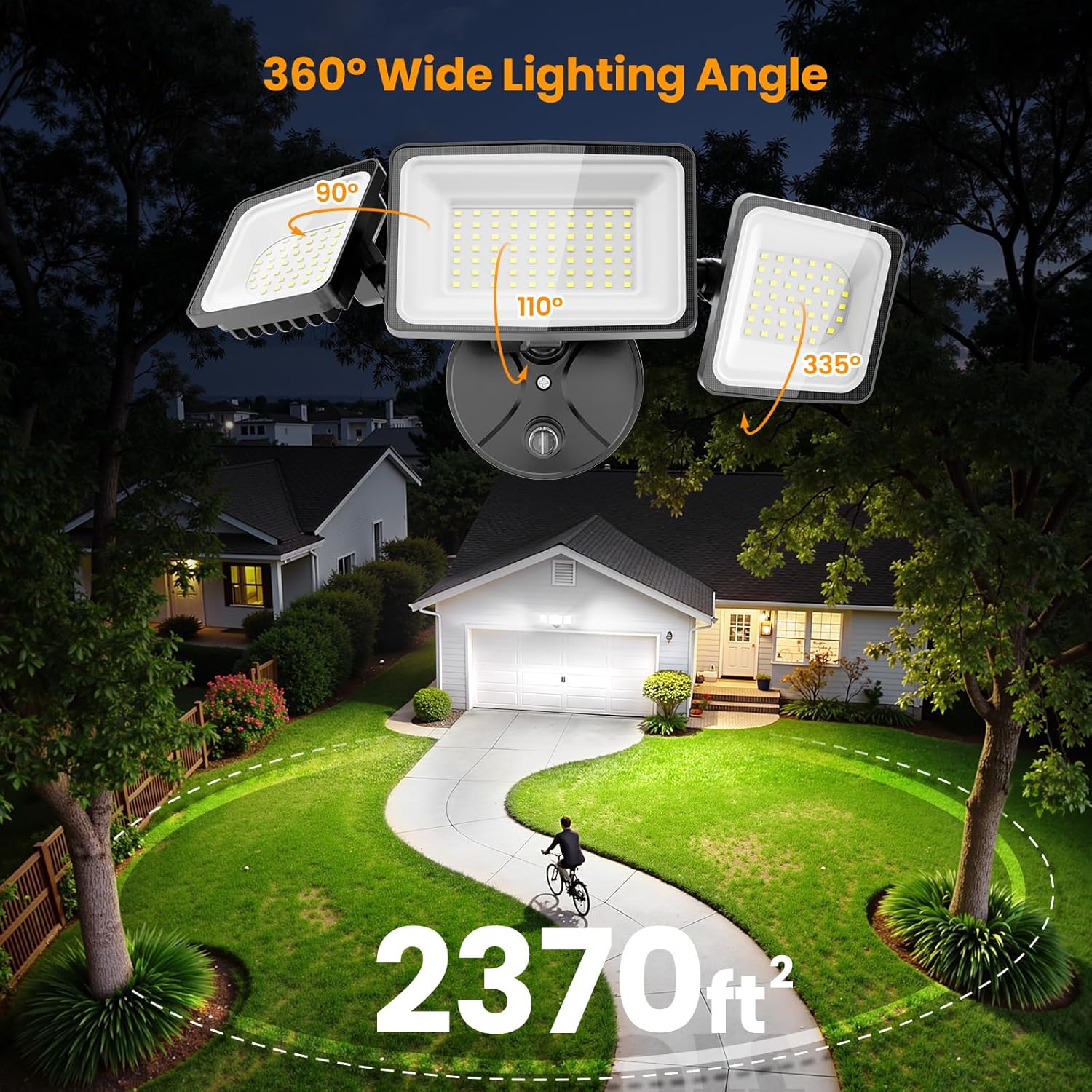 Onforu Dusk to Dawn Flood Lights Outdoor,130W Outdoor Lighting,6500K 13000LM Super Bright Lights,IP65 Waterproof Hardwired LED Security Lights for Garage,Yard,Outside