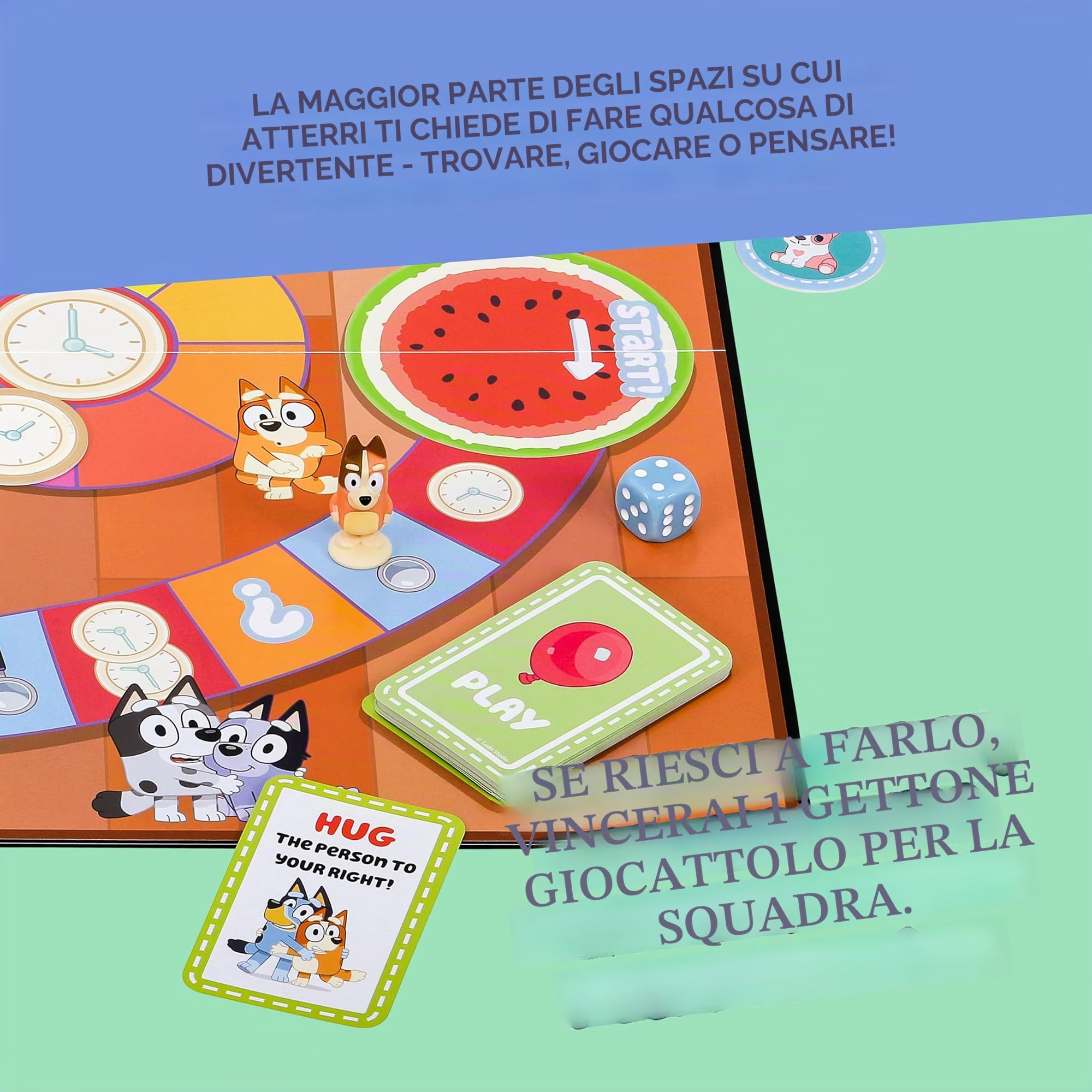 Bluey Gioco di caccia al tesoro Un divertente gioco da tavolo pieno di attività divertenti da eseguire, cose da trovare e domande su Bluey a cui rispondere