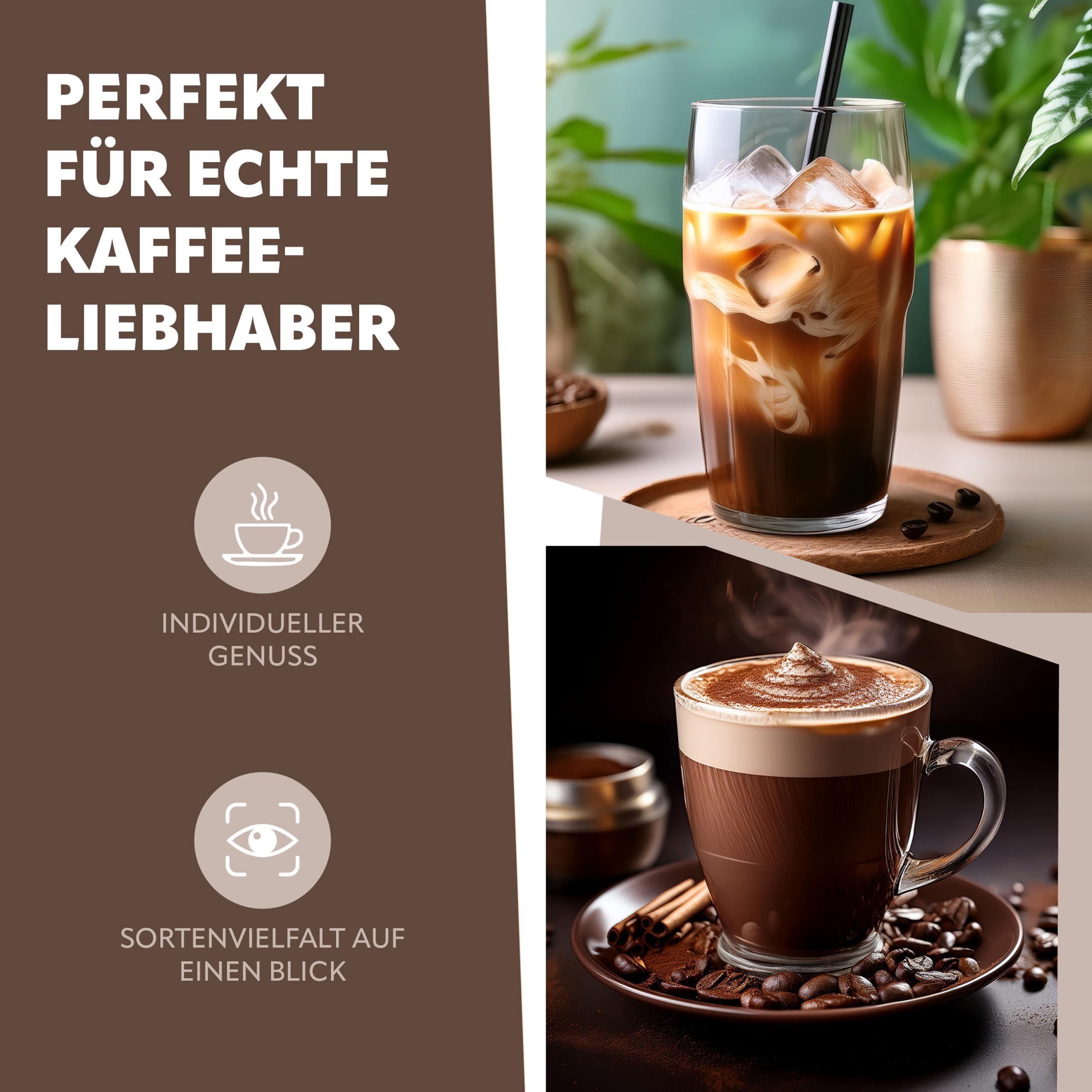 eluno Kapselständer, Kapselspender für bis zu 64 Tassimo-Kapseln, 360° drehbar, Kapselhalter, schwarz