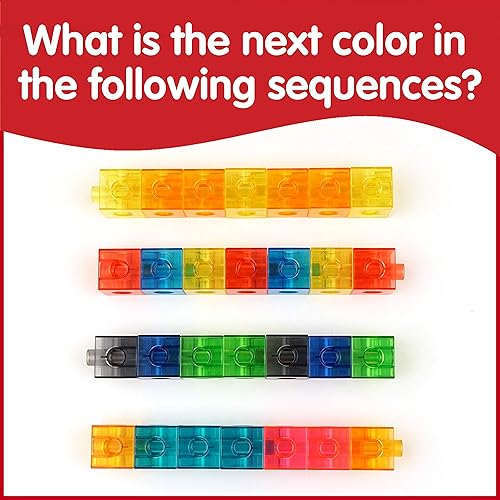 Miniatura 14 de edxeducation Cubos de enlace Juego de 100 Cubos de conteo Juguetes de clasificación de colores Manipulativos matemáticos para preescolares