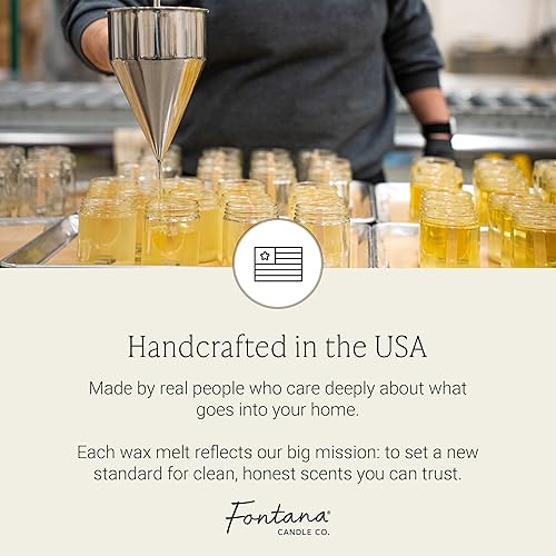 Miniatura 7 de Fontana Candle Co - Cera perfumada para derretir, café con leche especiado, hecho con cera de abejas, aceite de coco y aceites esenciales puros,