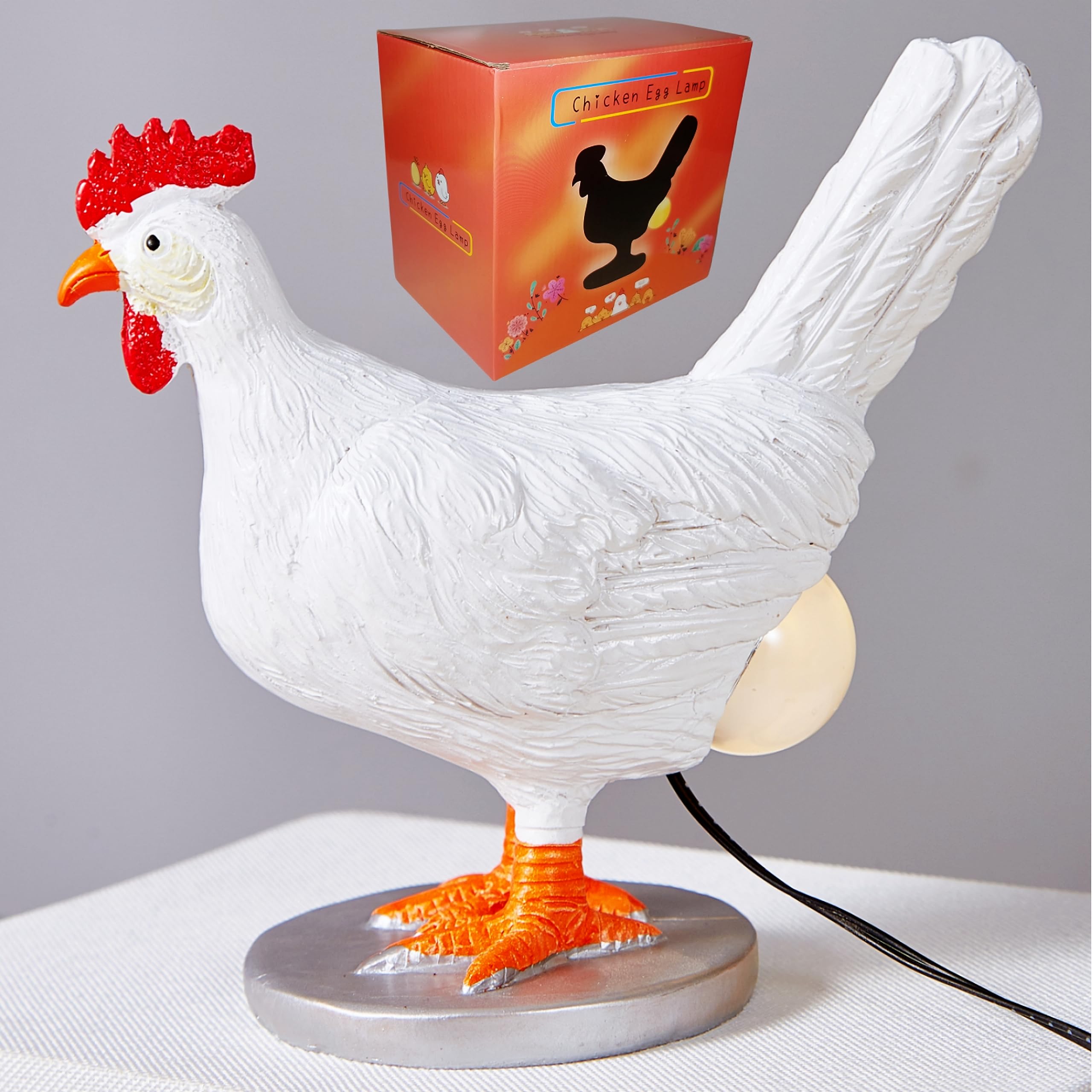 BooLai Chicken Egg lamp,3D Chicken lamp,Lifelike LED Egg Lamp