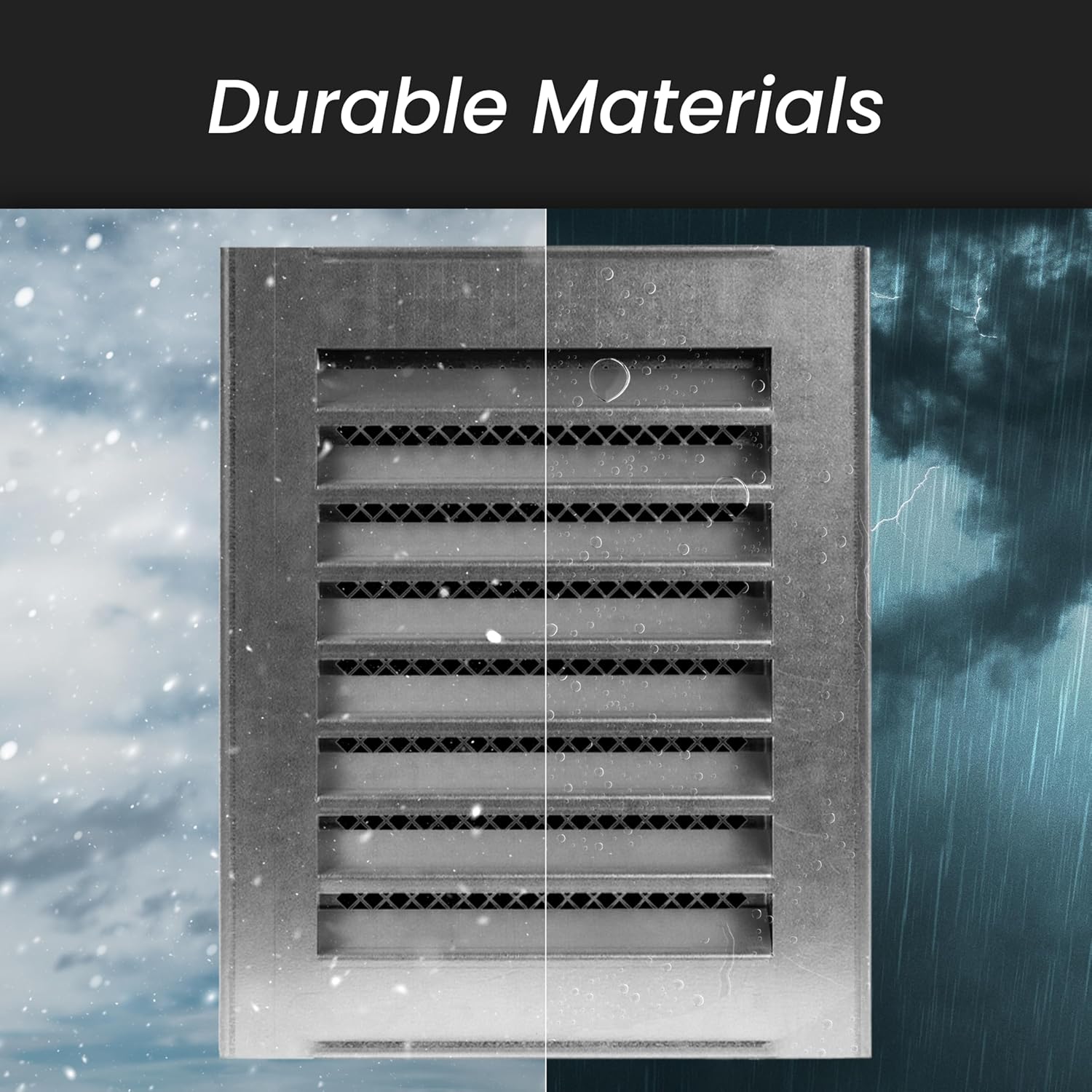 Repa Market 20 x 8 Inch (Duct Opening Size) Galvanized Steel Gable Vent - Shed Vents with Screen - Square Wall Vent - Outside Vent Covers for House - Ceiling Air Vent Covers - Return Air Vent