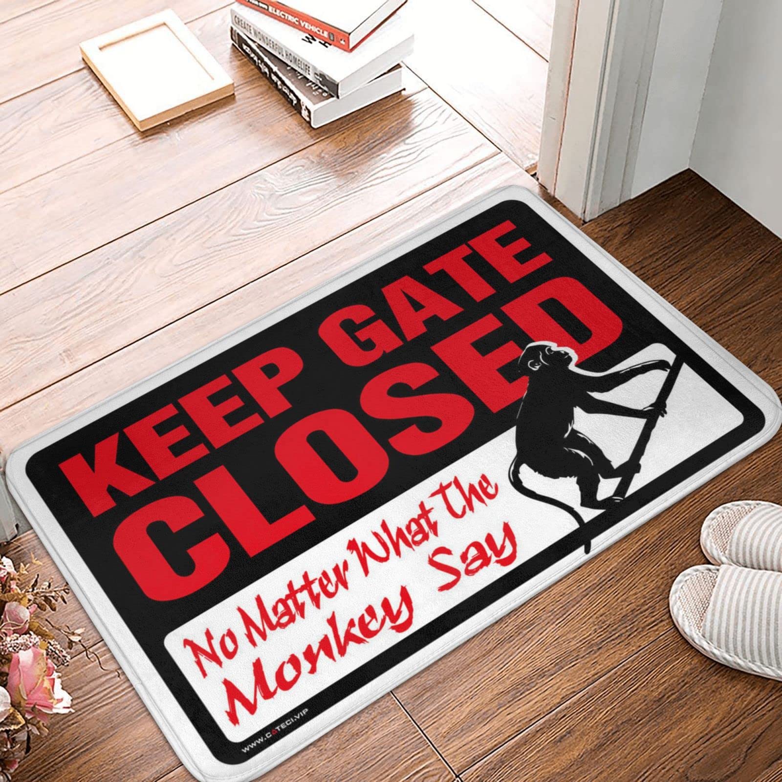 Tapis de maison automne paillasson d'entrée ultra plat pour porte fermée 50x80cm