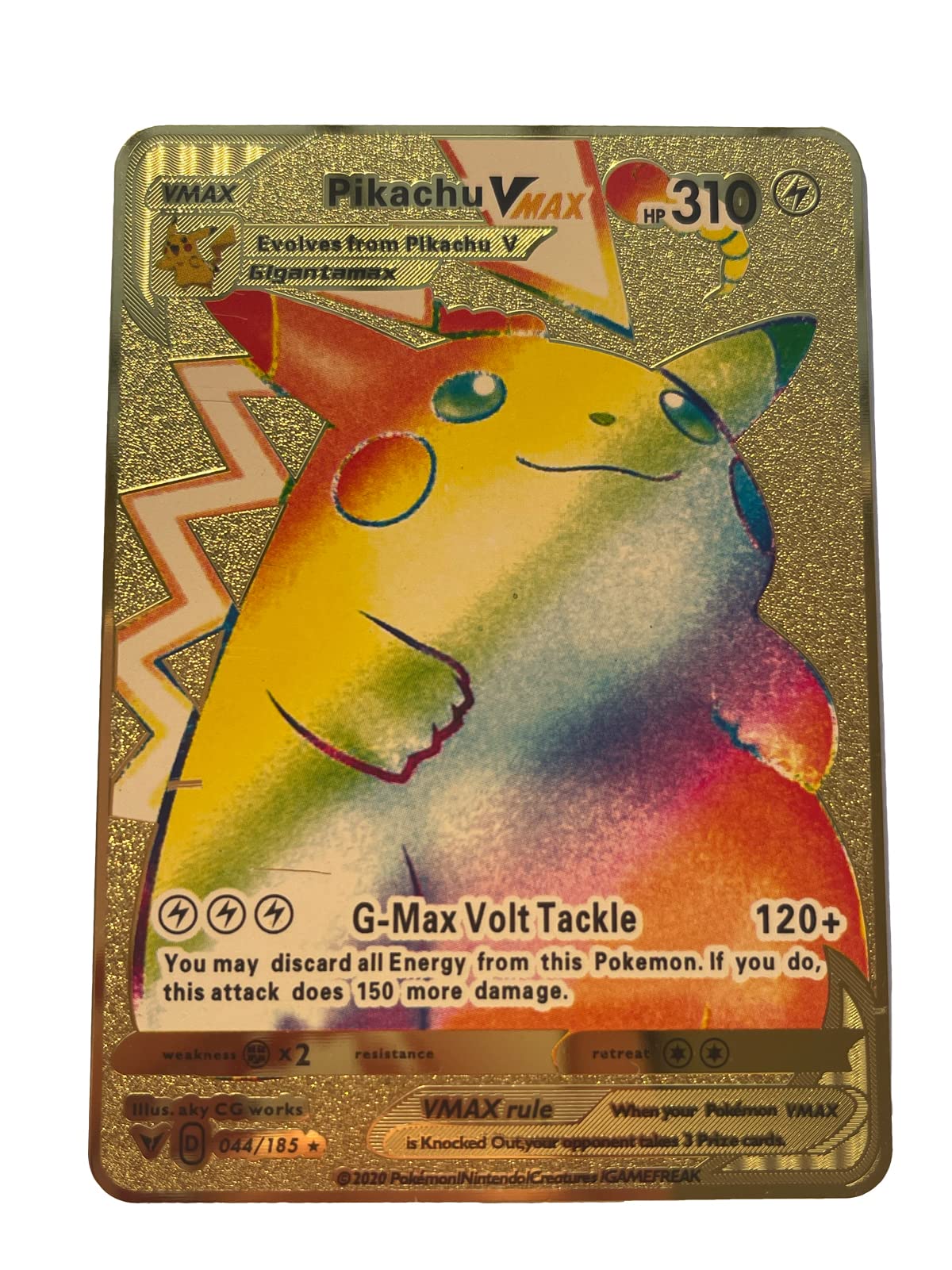 AHAKAC Charizard DX Metal Gold Card - Collector's Rare Shiny Gold Card