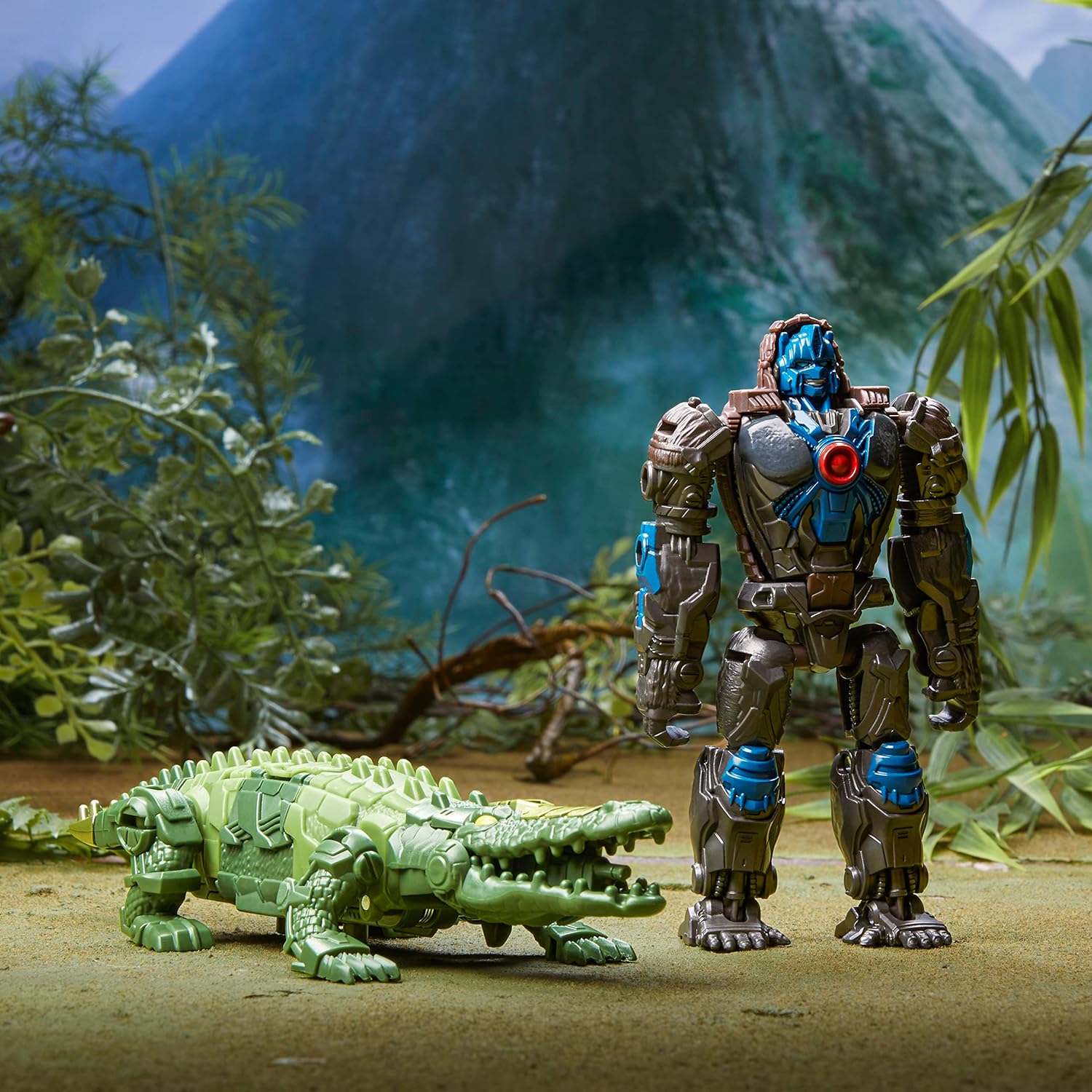 Transformers: Rise of the Beasts Movie, Beast Alliance, Beast Combiners 2-Pack Optimus Primal & Skullcruncher Toys, Ages 6 and Up, 5-inch