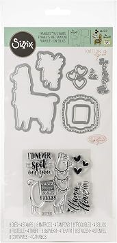 Sizzix Framelits Dies with Stamps Llama Love by Katelyn Lizar, 8-Pack, MultiColor