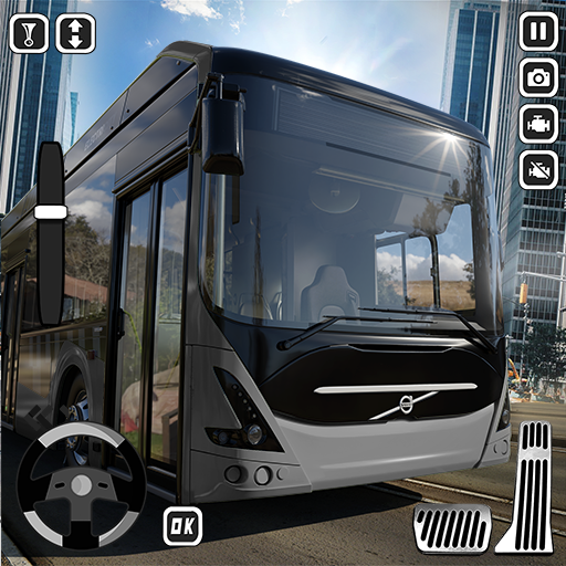 Simulador de autocar, juego de conducción urbana 2024: transporte extremo, juegos modernos de autobuses escolares reales y de carretera