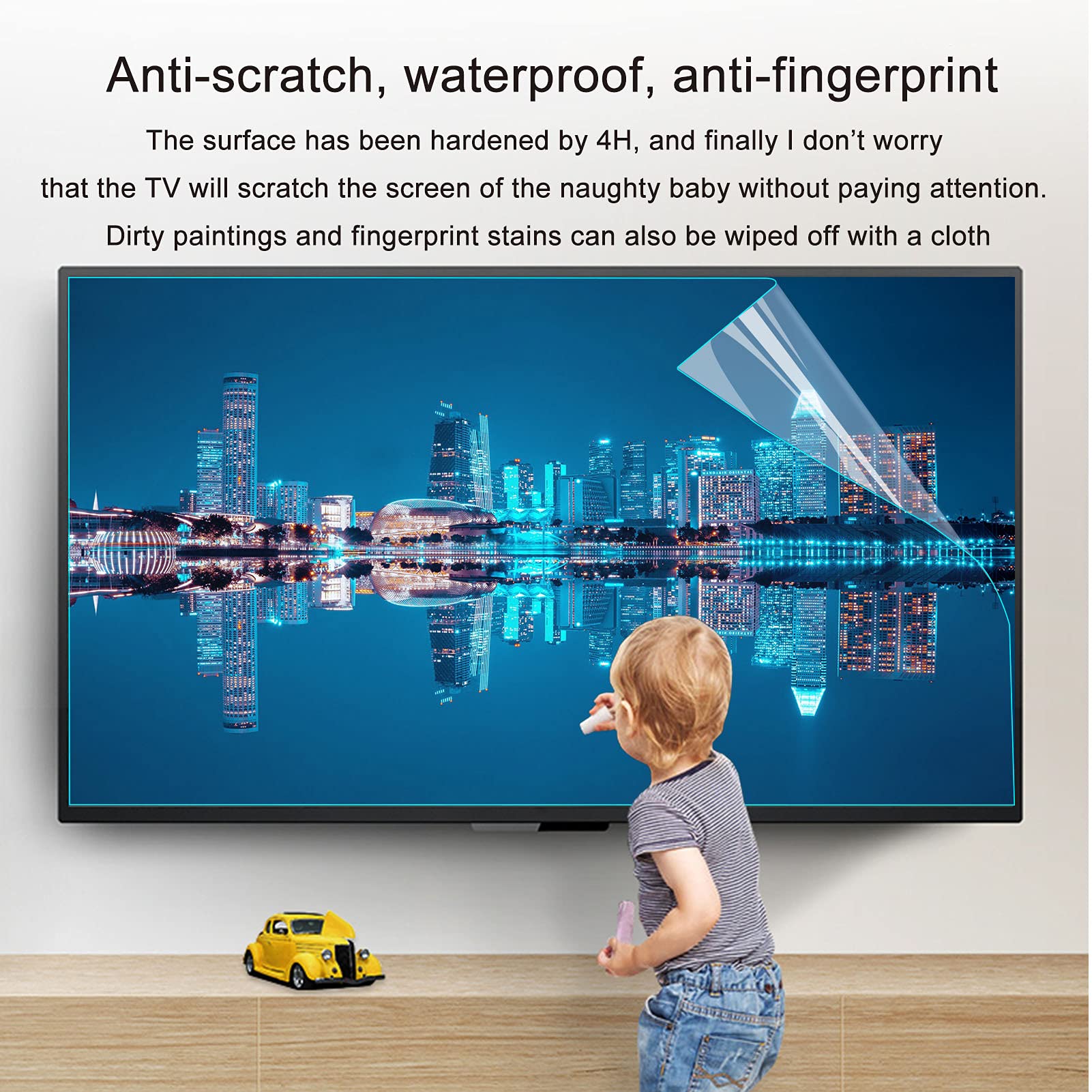 Osłona ekranu telewizora, Folia ochronna na ekran telewizora 32-75 cali do telewizorów LCD LED OLED QLED 4K HDTV(60"(1338 * 756mm))